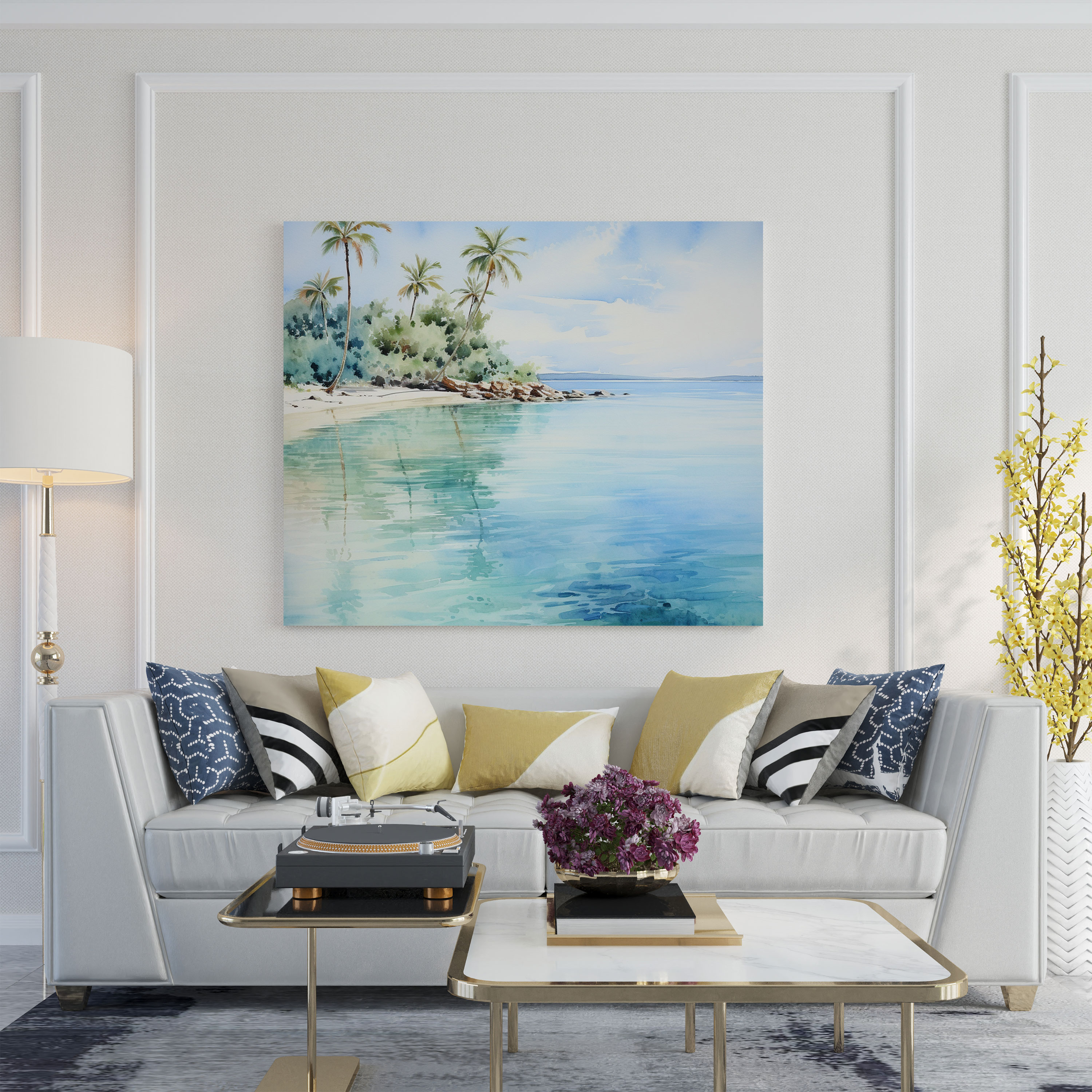Tropical Beach Canvas Print - Hotel, Wall Decoration, Canvas, Beach Scene