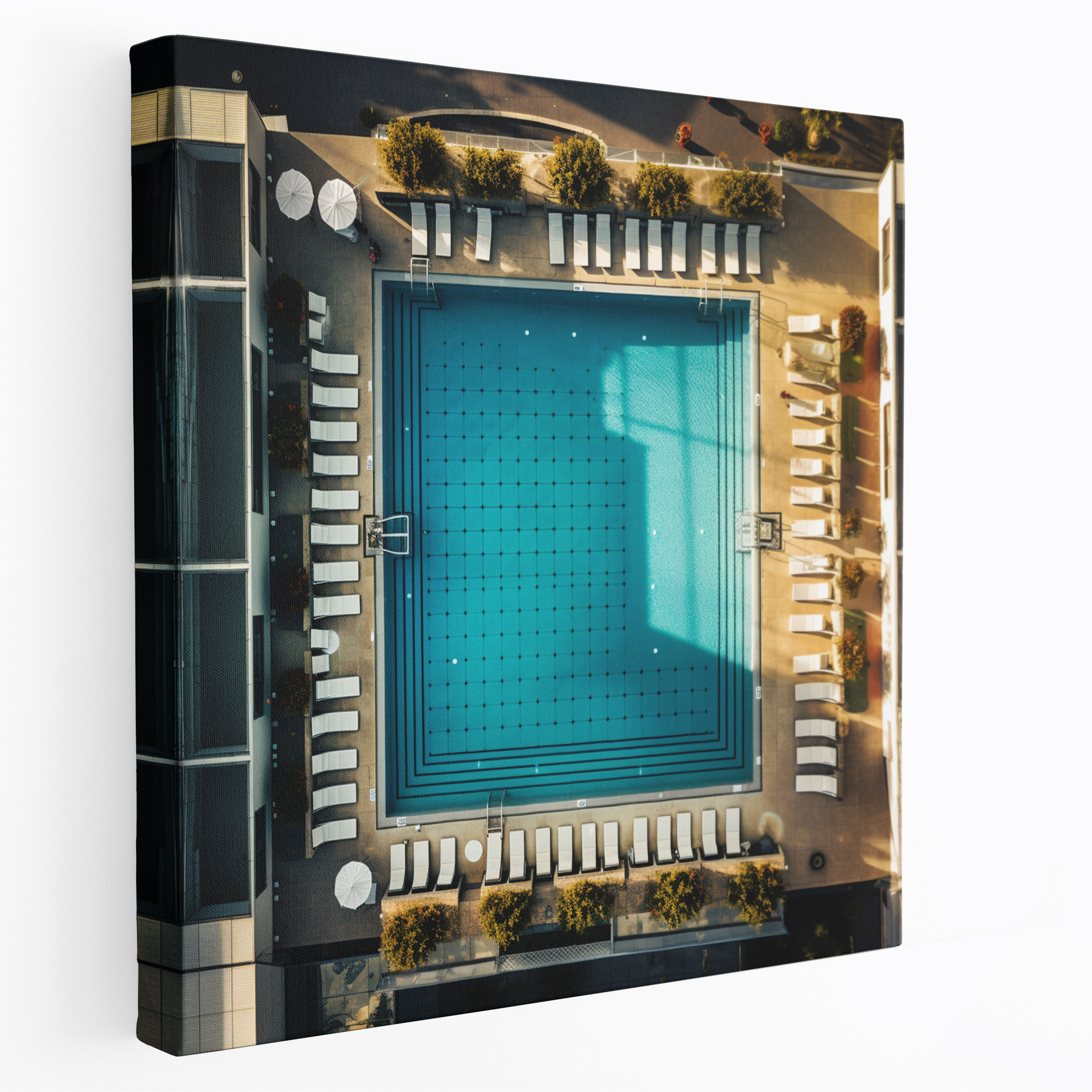 Rooftop Pool Canvas Print - Hotel, Luxurious, Home Decoration, Wall Art