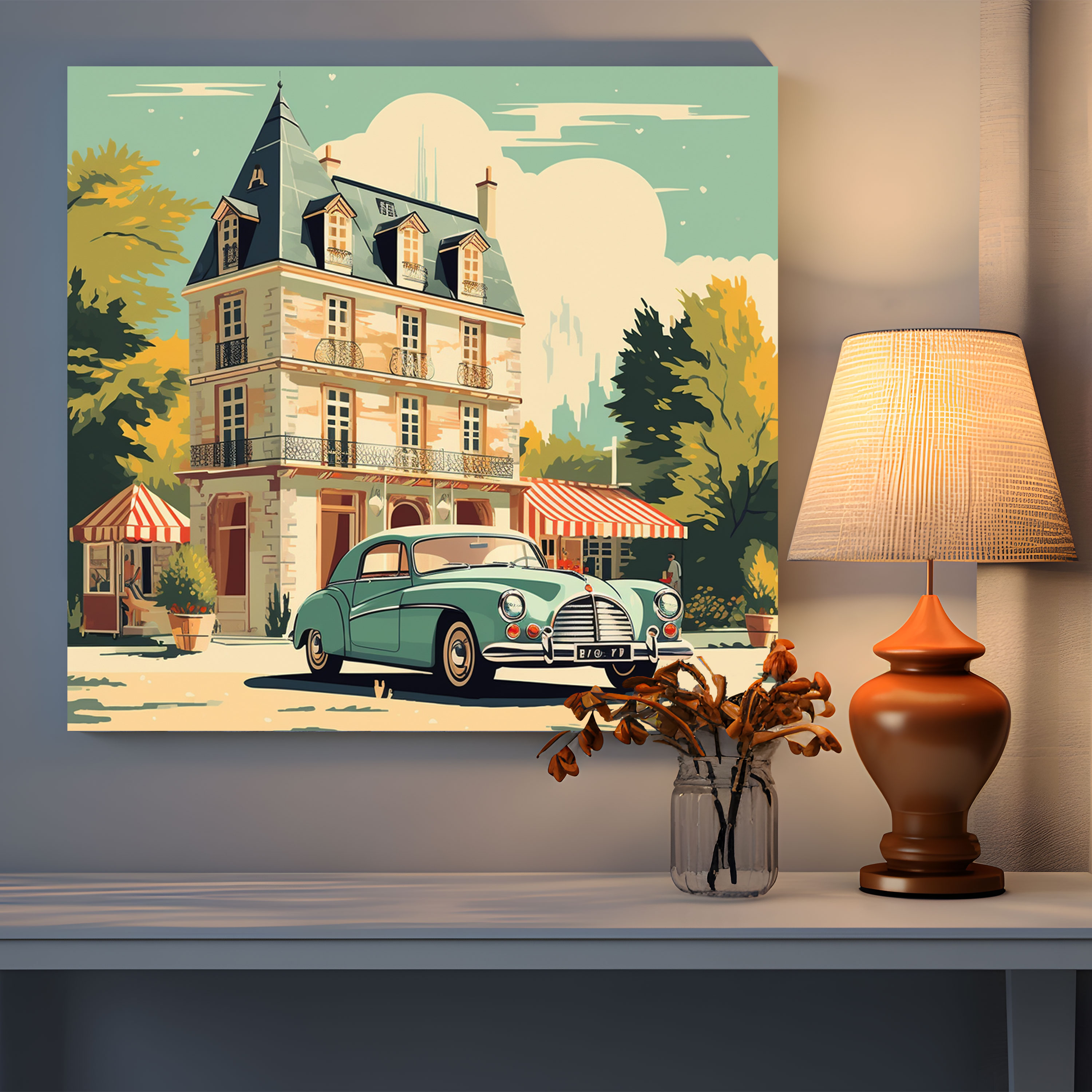 Vintage Hotel Advertisement Canvas Print - Hotel, Canvas, Canvas Wall Art, Canvas Print