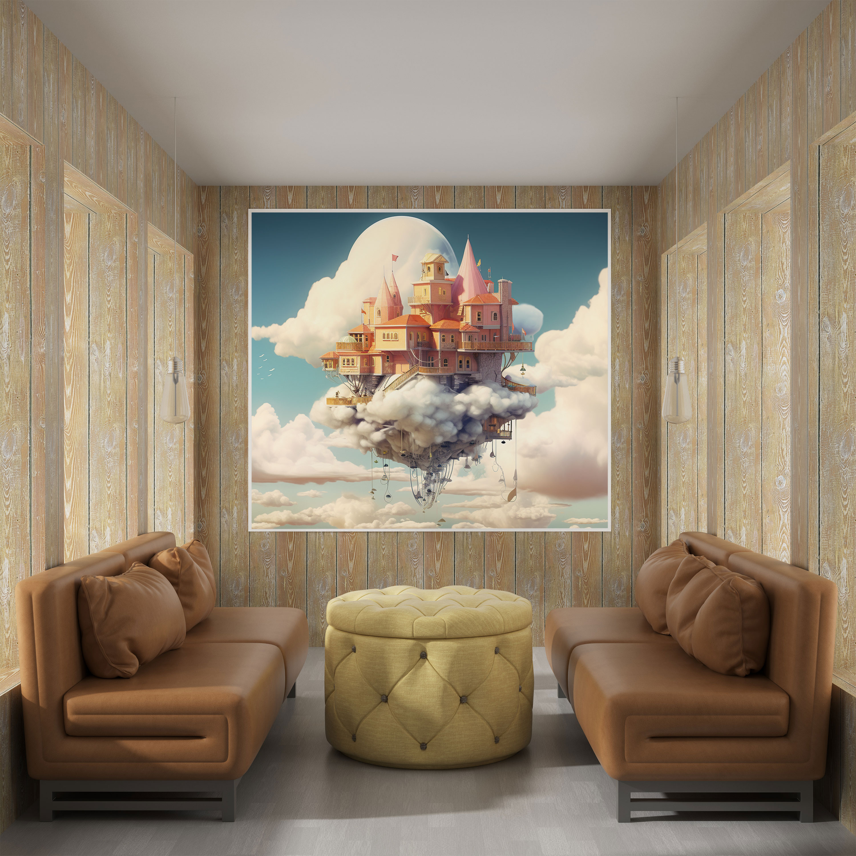 Surreal Cloud Hotel Canvas Print - Hotel, Canvas, Canvas Print, Surreal Cloud Hotel Canvas Print