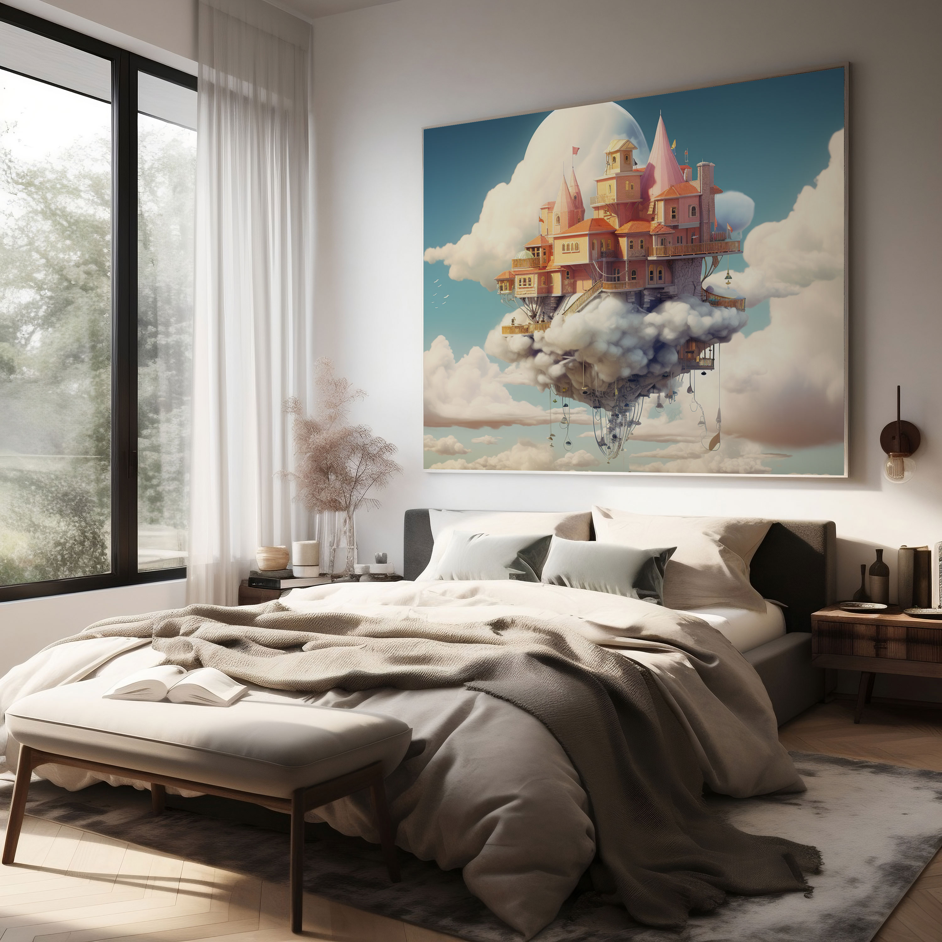 Surreal Cloud Hotel Canvas Print - Hotel, Canvas, Canvas Print, Surreal Cloud Hotel Canvas Print