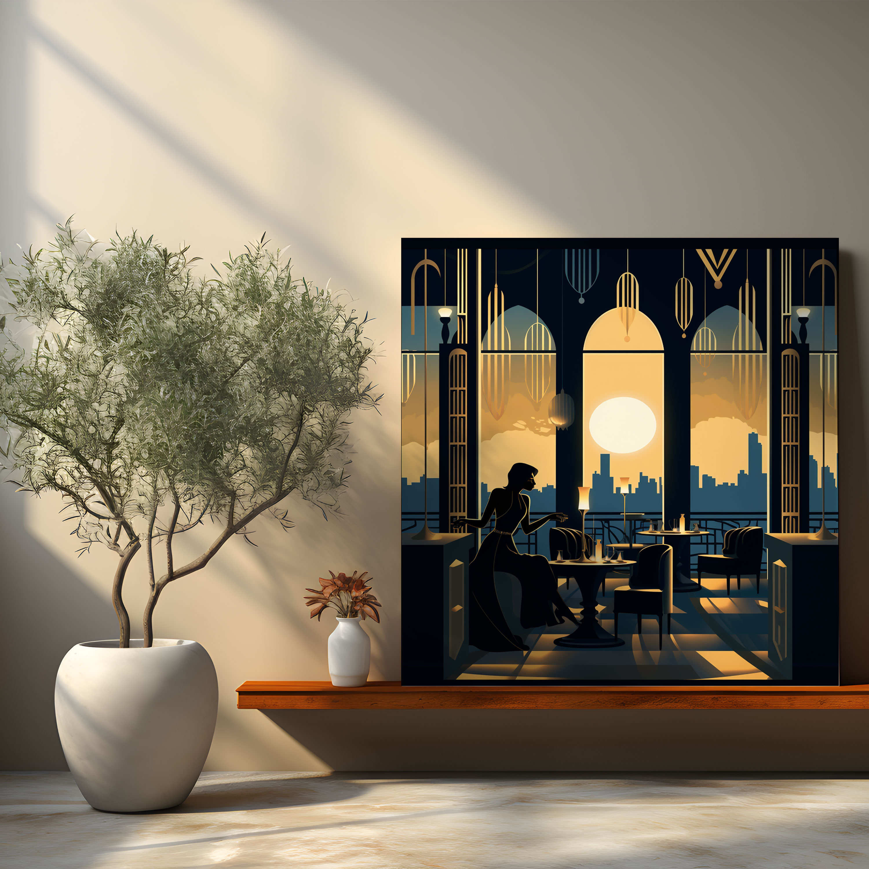 Glamour Heights Canvas Print - Hotel, Art Deco Style, Geometric Patterns, Canvas Wall Art