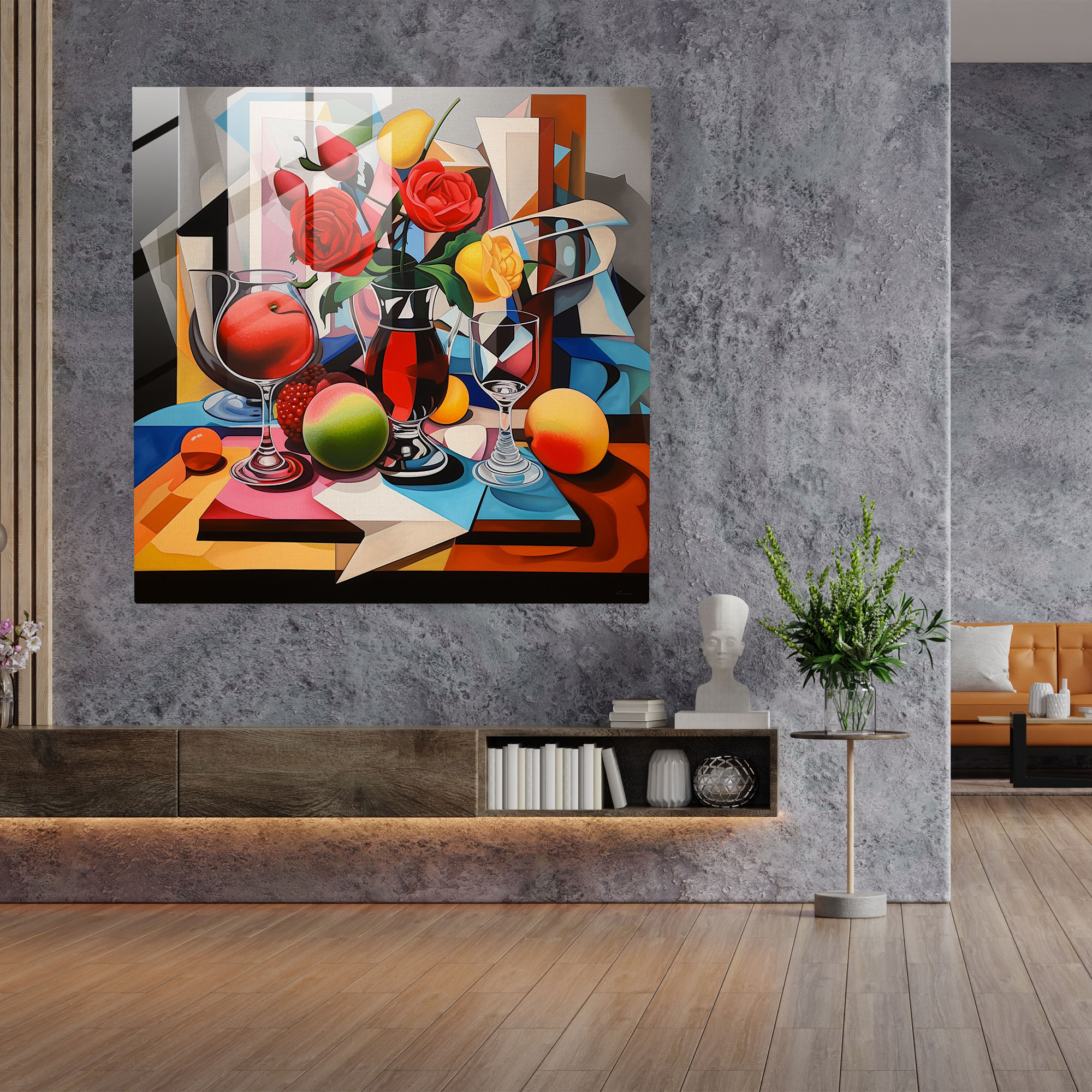 Cubist Fusion Glass Print