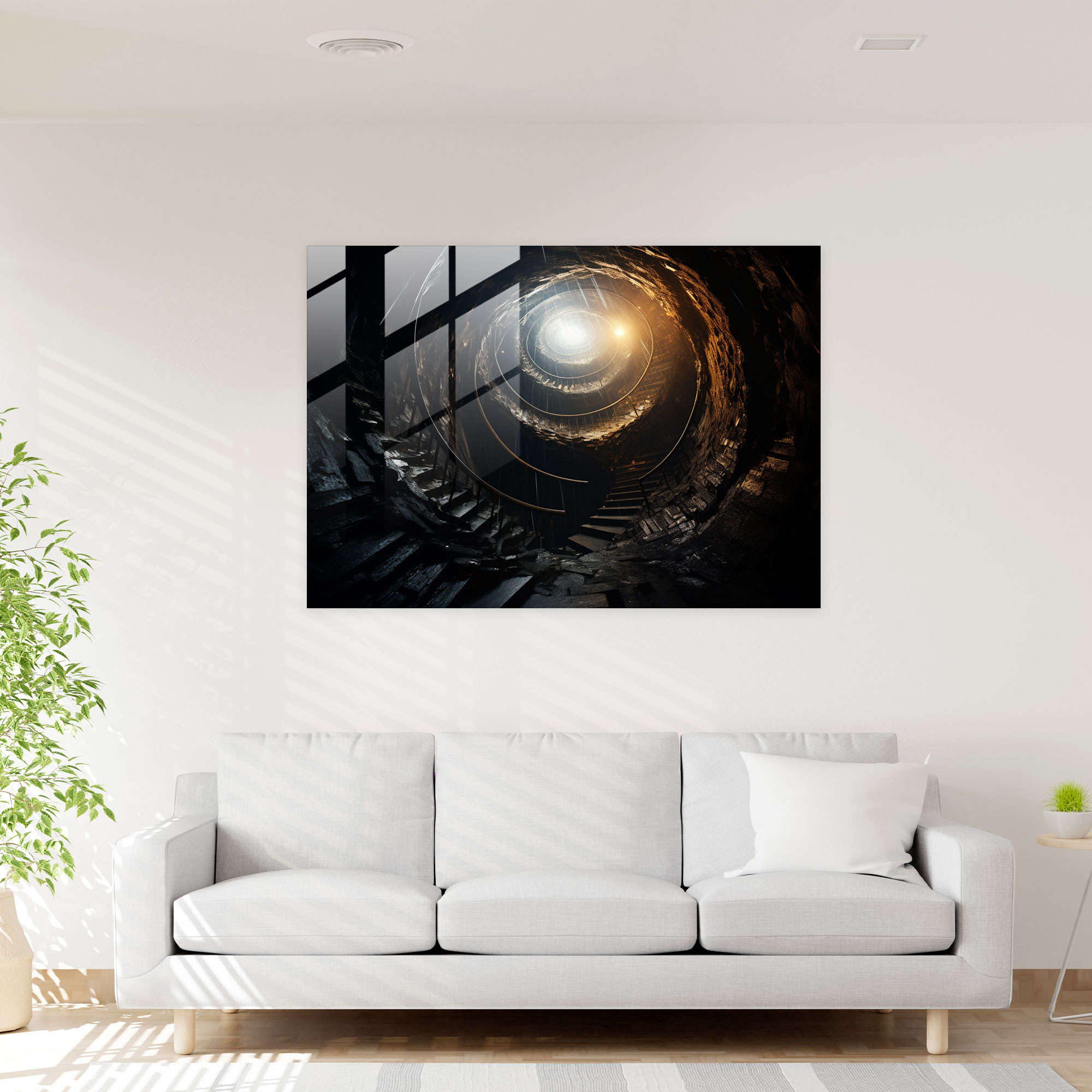 Enigmatic Hypnosis Glass Wall Art - Hypnosis, Hypnosis, Wall Decoration, Darkness