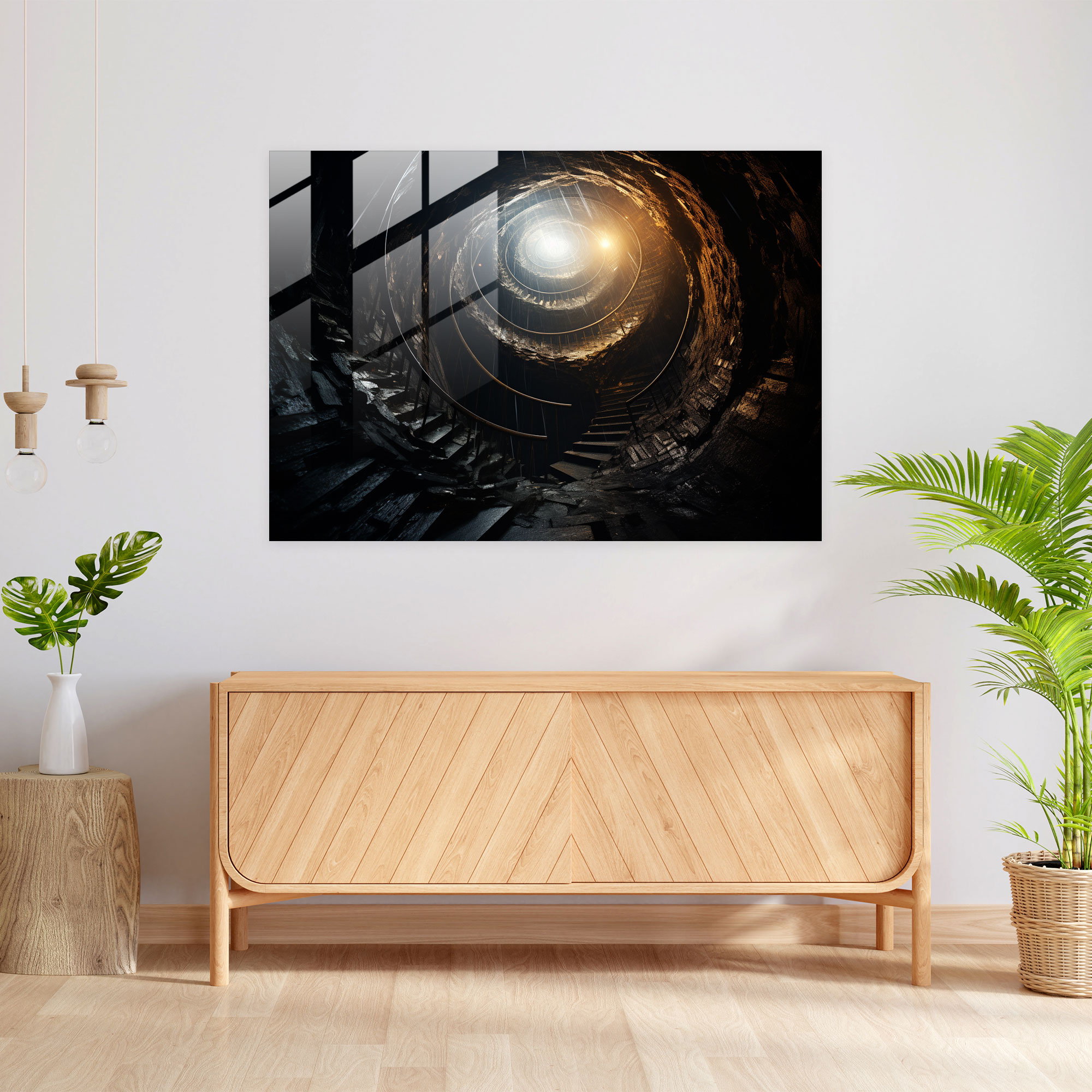 Enigmatic Hypnosis Glass Wall Art - Hypnosis, Hypnosis, Wall Decoration, Darkness