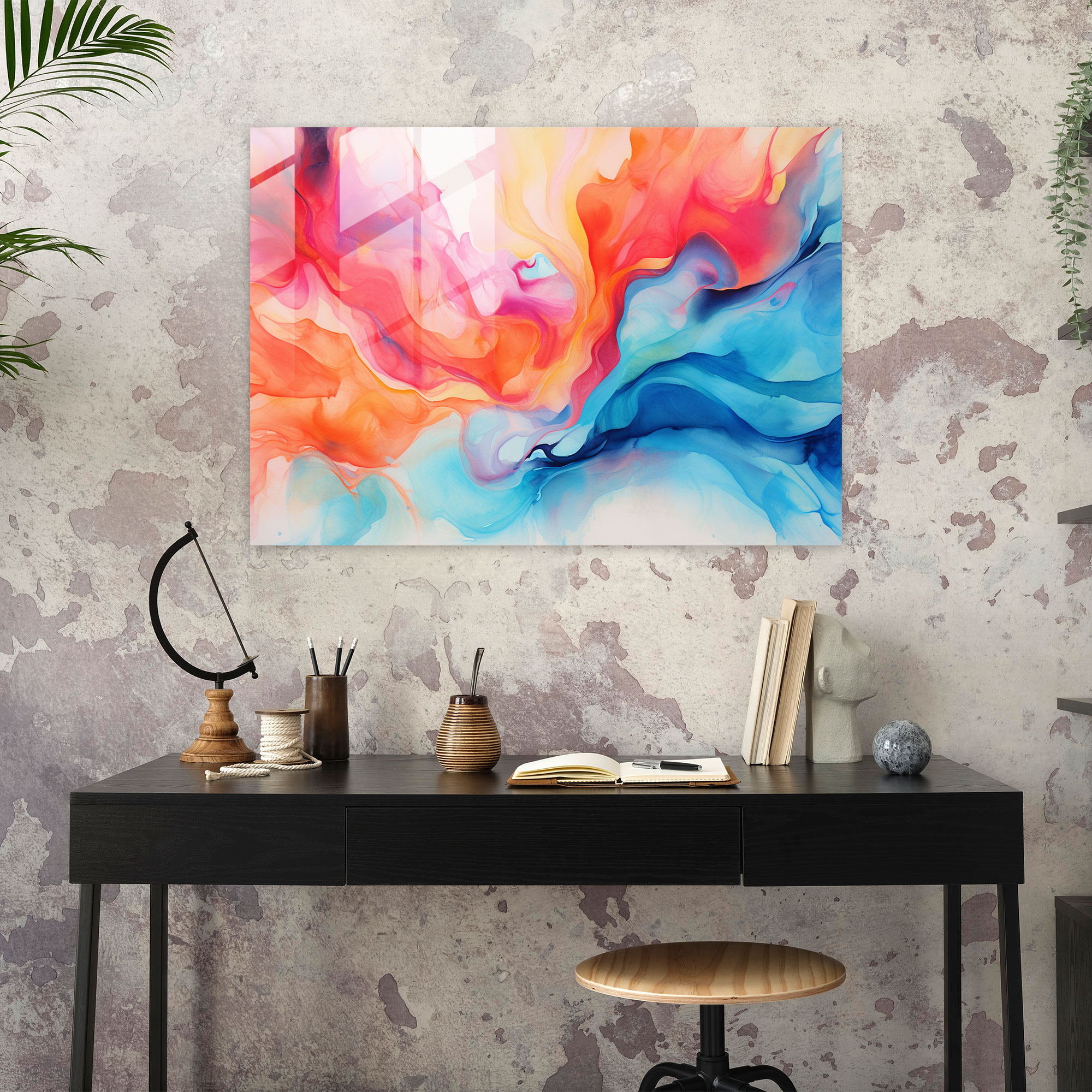 Hipnoz Modern Sanat - Duvar Dekorasyonu Suluboya Tablo Enerji