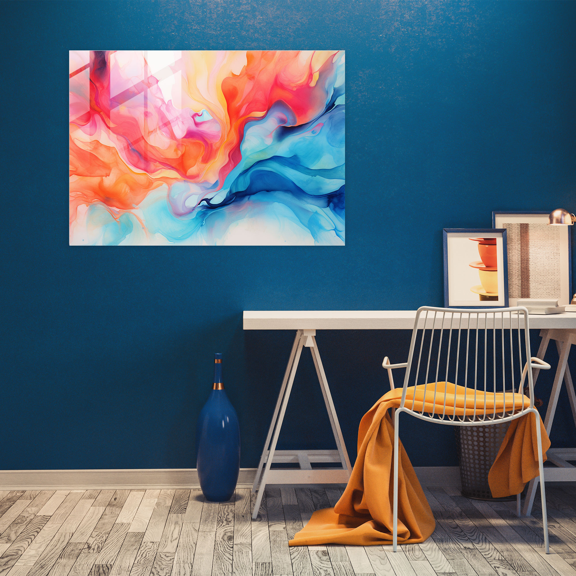 Hipnoz Modern Sanat - Duvar Dekorasyonu Suluboya Tablo Enerji