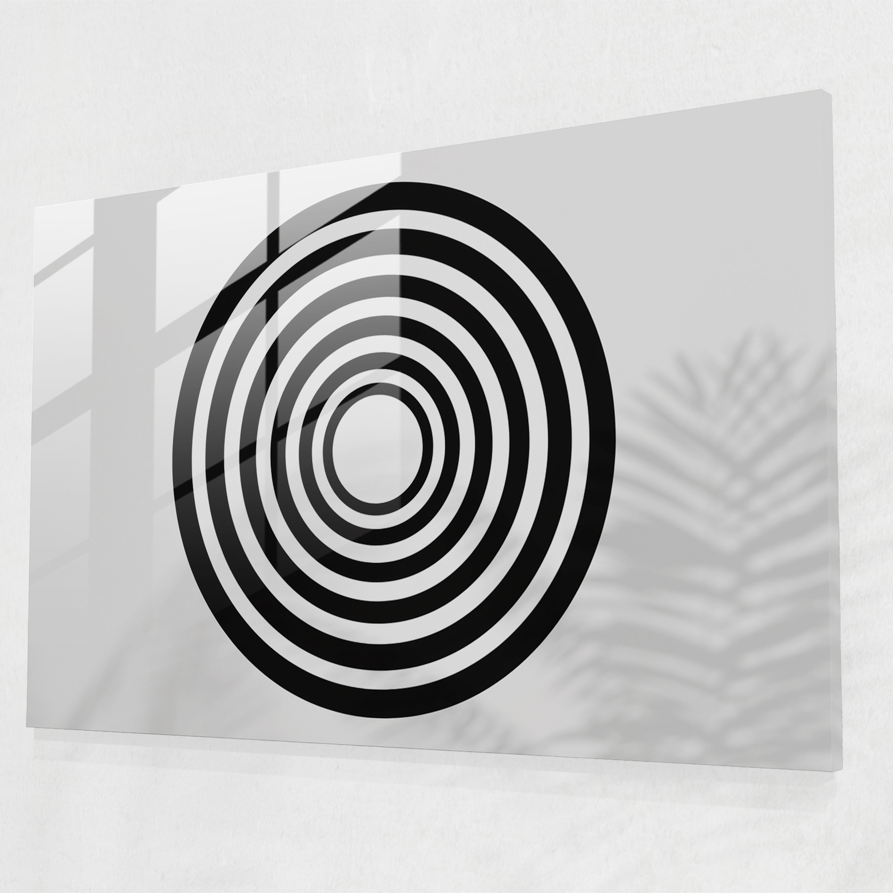 Hypnosis Glass Print - Hypnosis, Concentric Circles, Glass Art, Wall Decoration