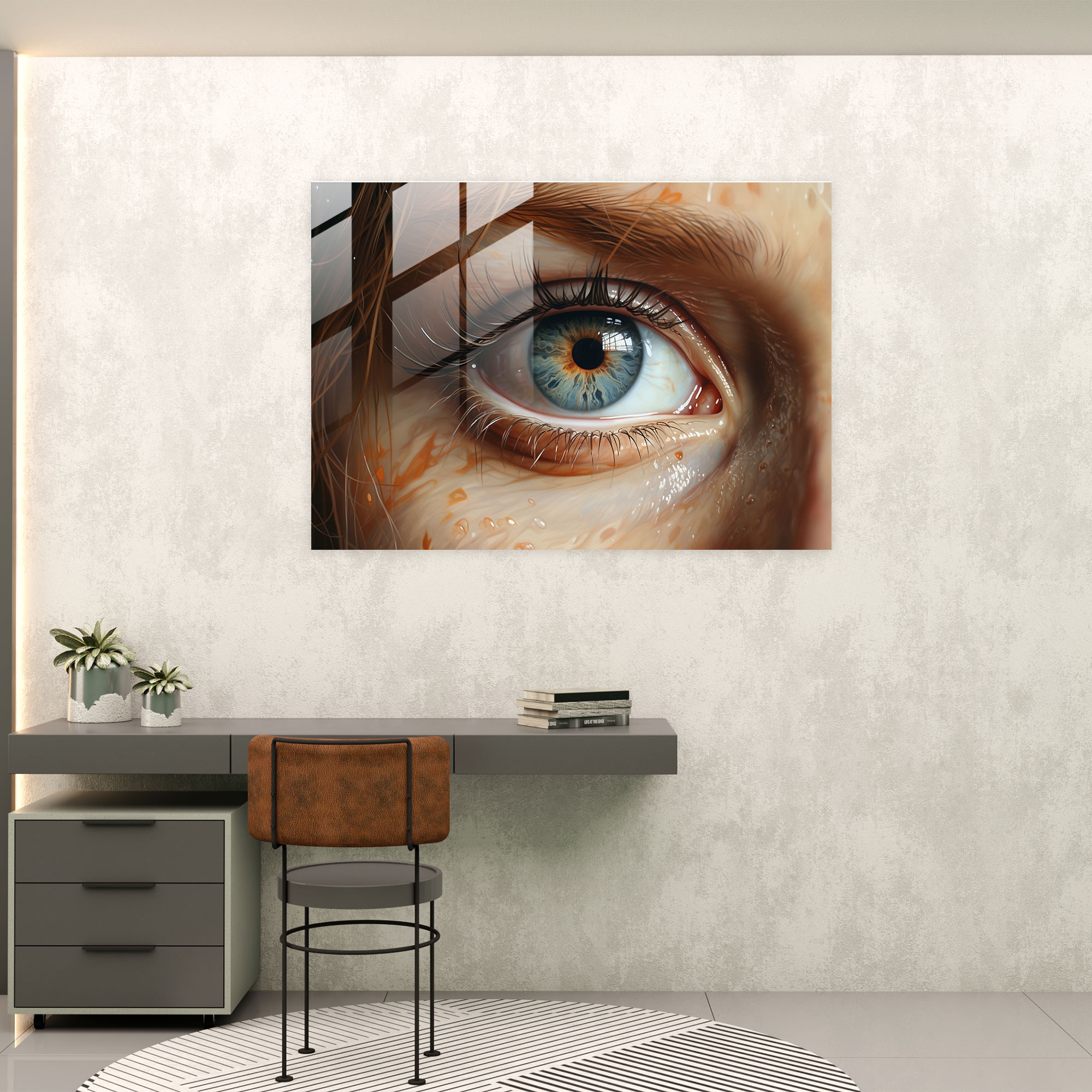 - Hypnosis, Hypnotic Portrait, Hypnosis, Glass Art