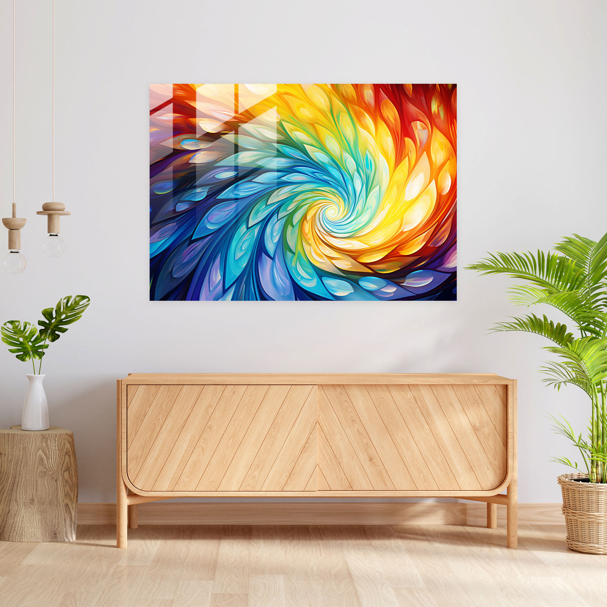 Hypnosis Glass Print - Hypnosis, Wall Decoration, Enchantment, Swirls Of Energy