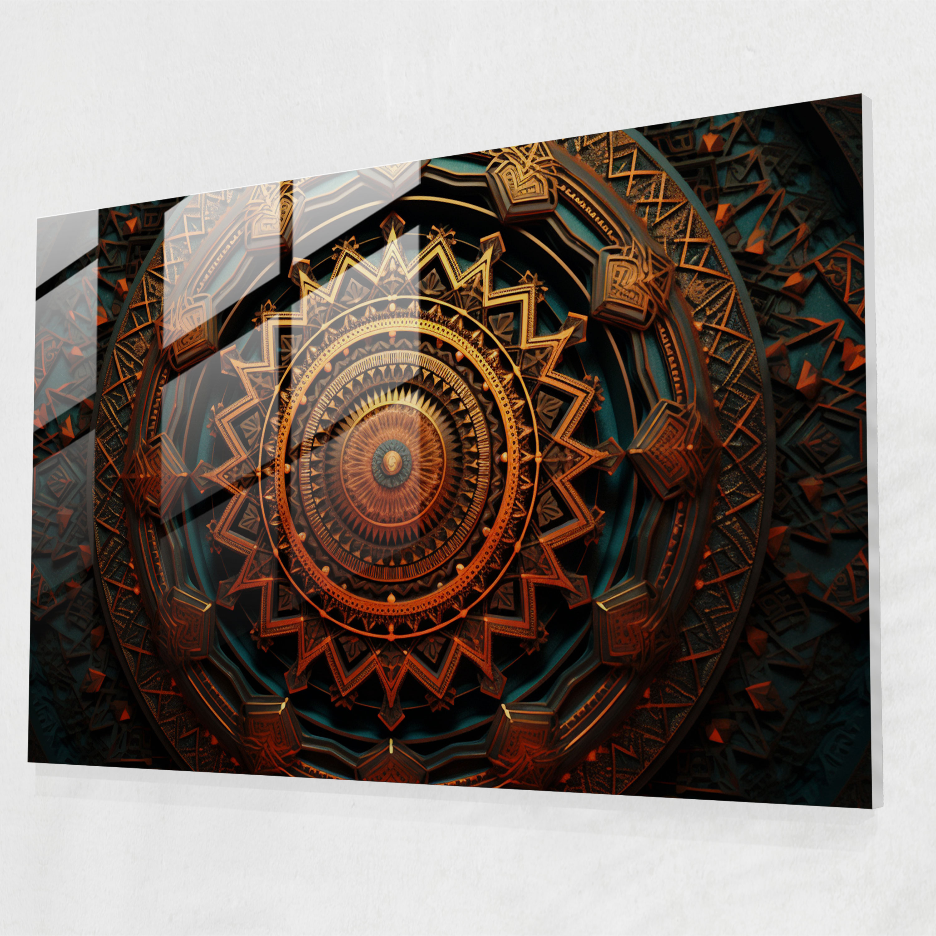 Hypnosis Glass Wall Art - Tranquility Mandala - Hypnosis, High-Quality, Home Decoration, Mesmerizing