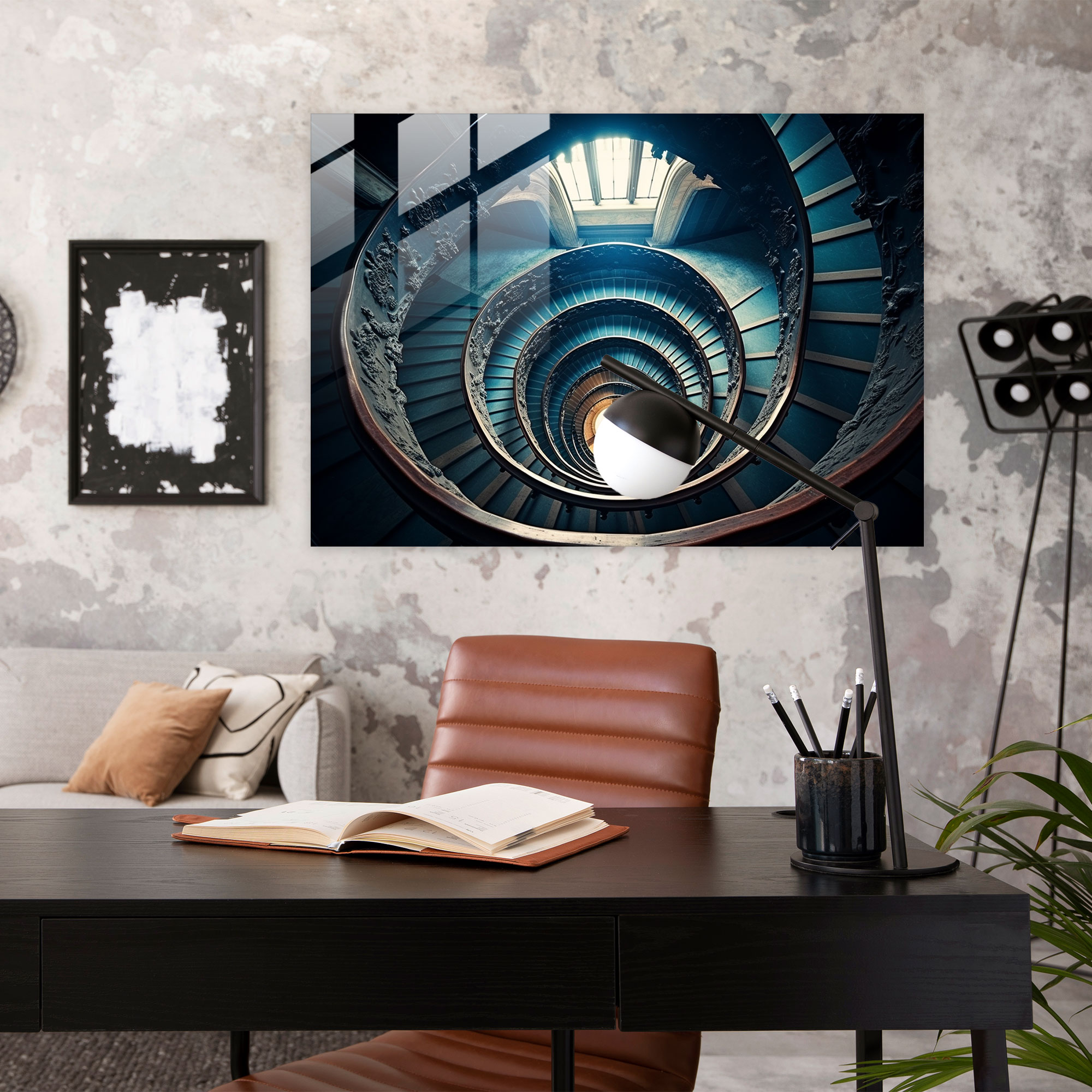 Hypnosis Glass Wall Art - Subconscious Spiral - Hypnosis, Subconscious Mind, Captivating, Glass Print