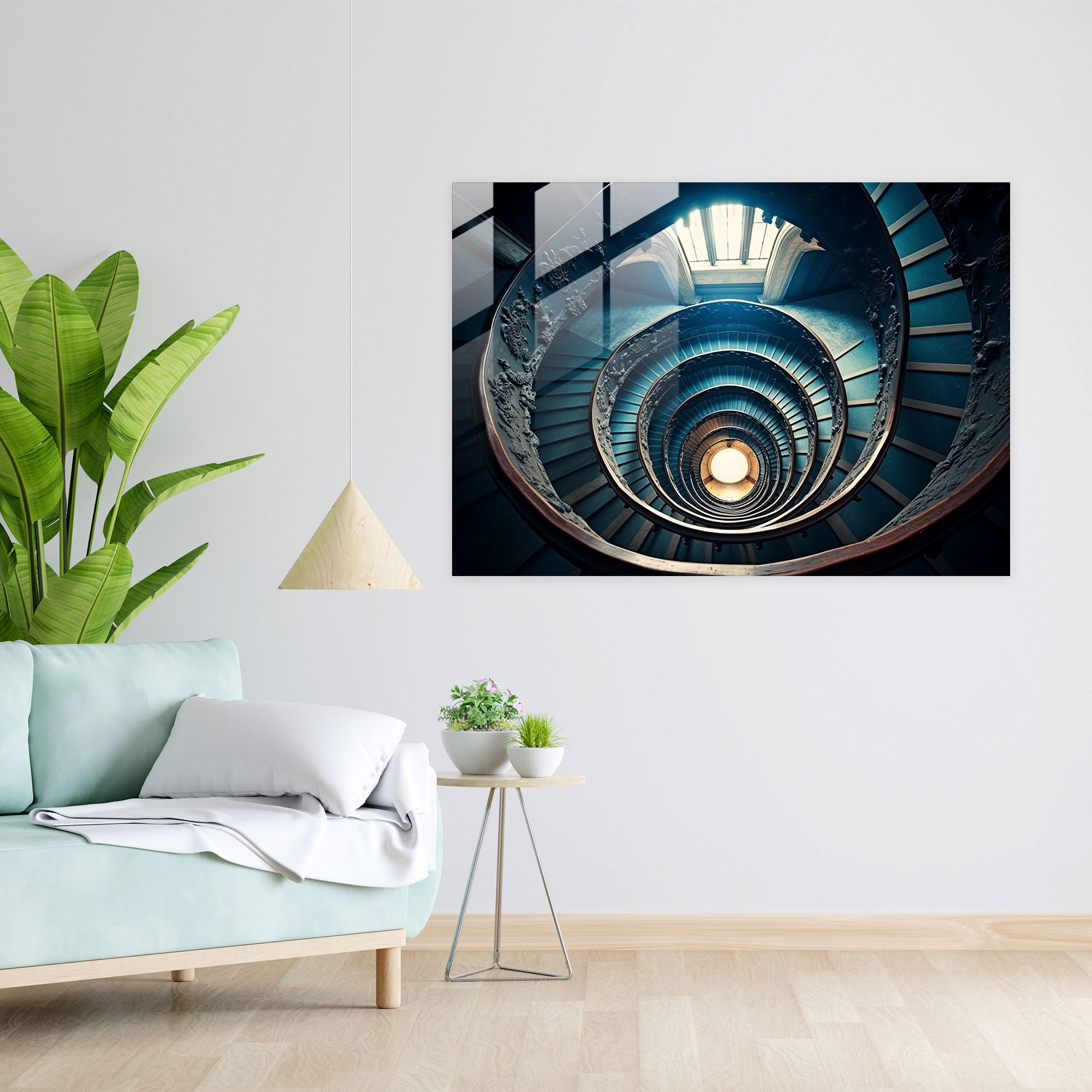 Hypnosis Glass Wall Art - Subconscious Spiral - Hypnosis, Subconscious Mind, Captivating, Glass Print