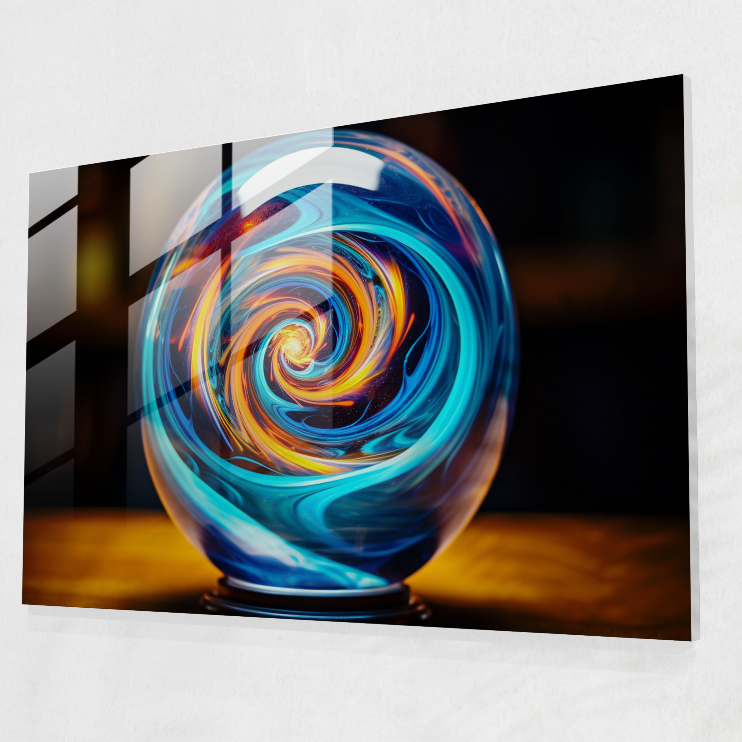 Hipnotizma Cam Tablo Sanatı - Zihnin Portalı - Büyüleyici Çekicilik Modern Sanat