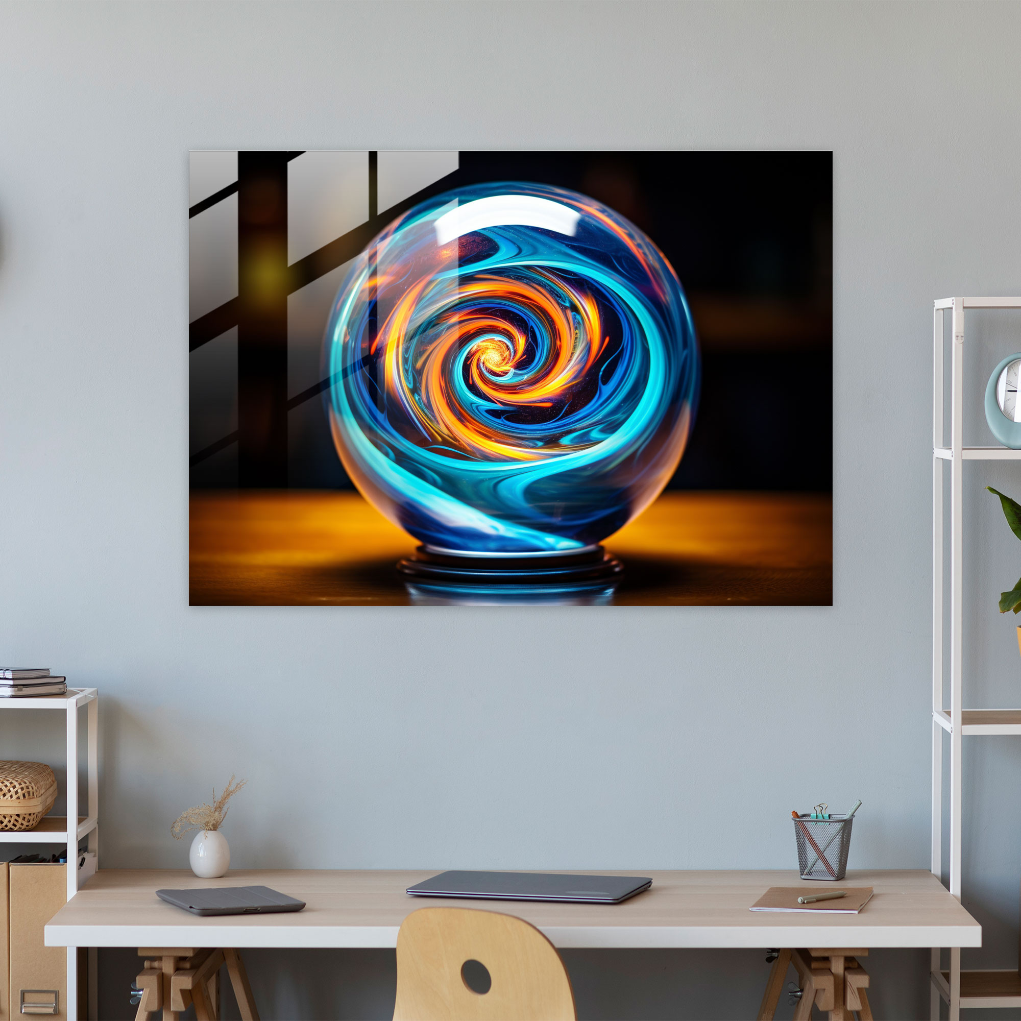 Hipnotizma Cam Tablo Sanatı - Zihnin Portalı - Büyüleyici Çekicilik Modern Sanat