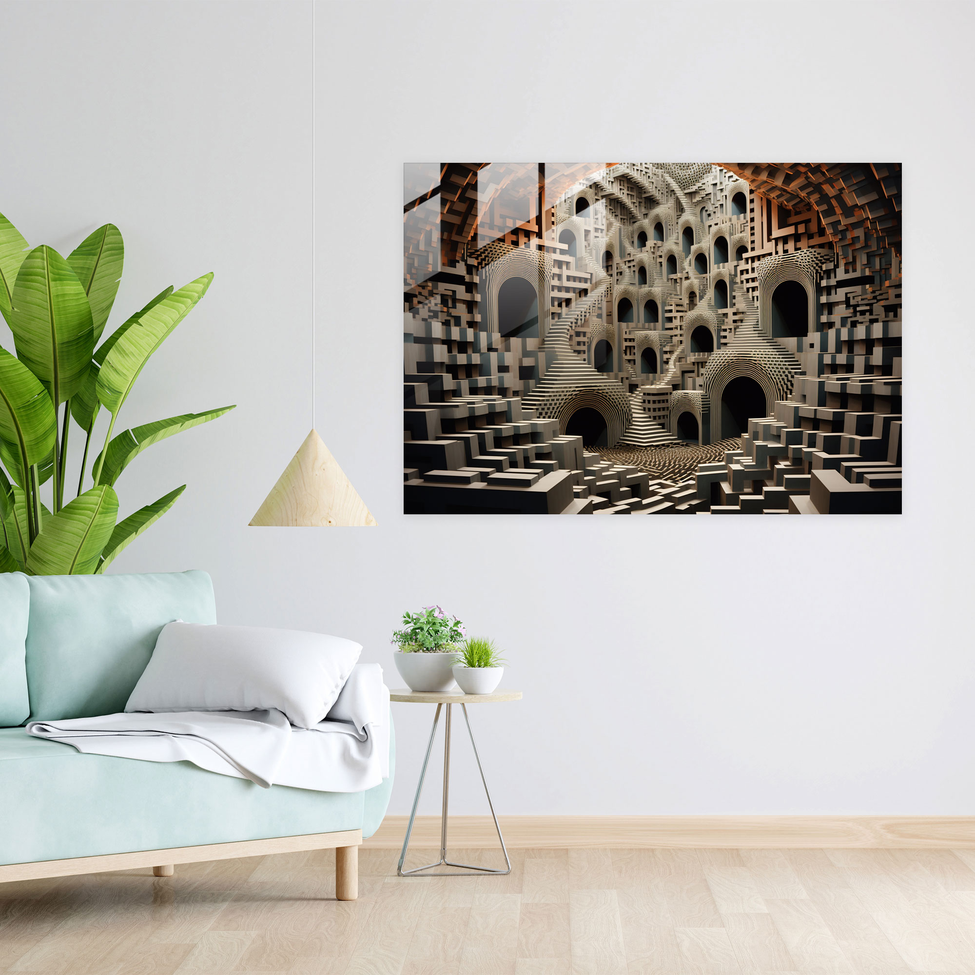 Hypnosis Home Decoration - Hypnosis, Glass Print, Contemplation, Relaxation