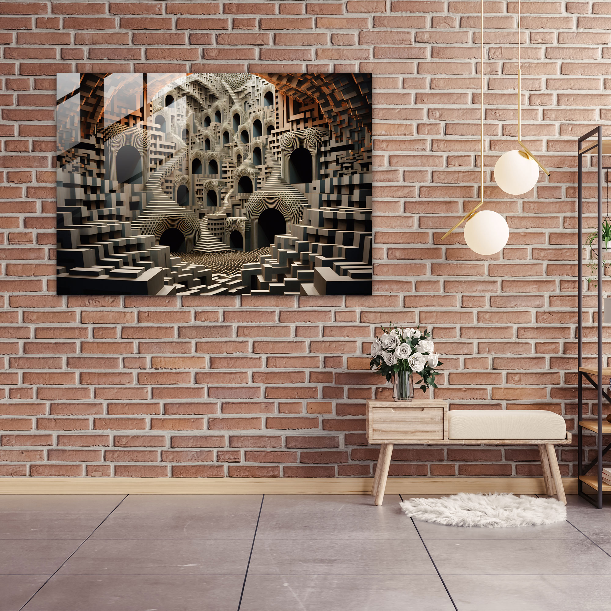Hypnosis Home Decoration - Hypnosis, Glass Print, Contemplation, Relaxation