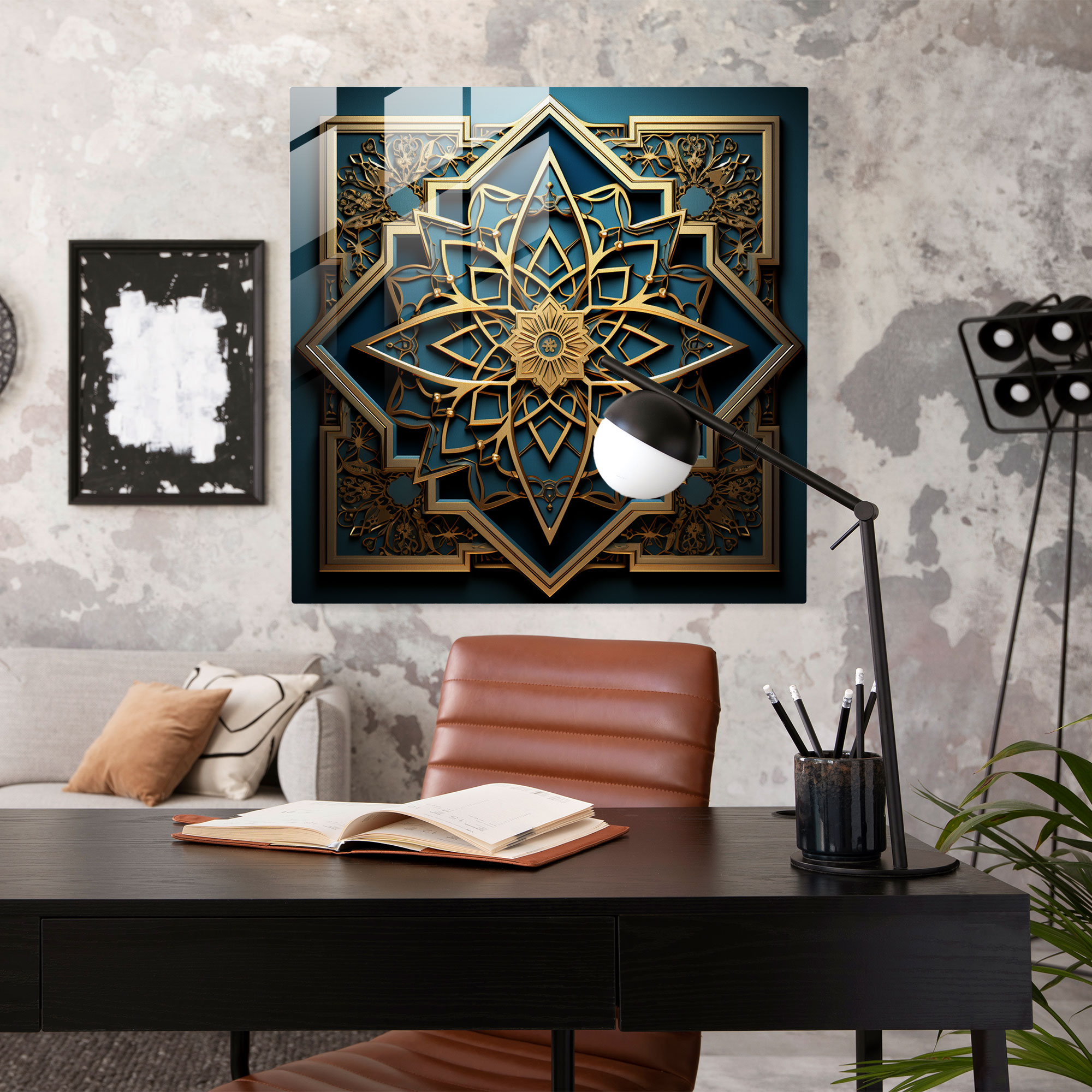 Holy Quran Glass Print - Holy Quran, Wall Decoration, Geometric Patterns, Glass Wall Art