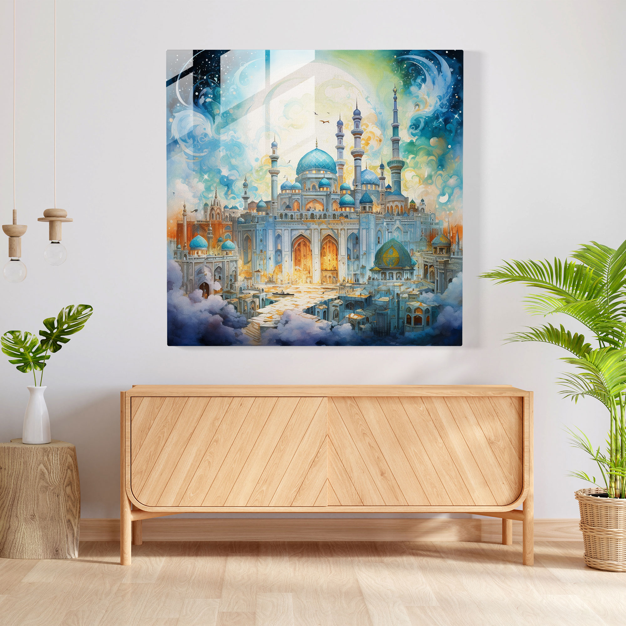 Holy Quran Glass Wall Art - Holy Quran, Holy Quran, Glass Wall Art, Watercolor Painting