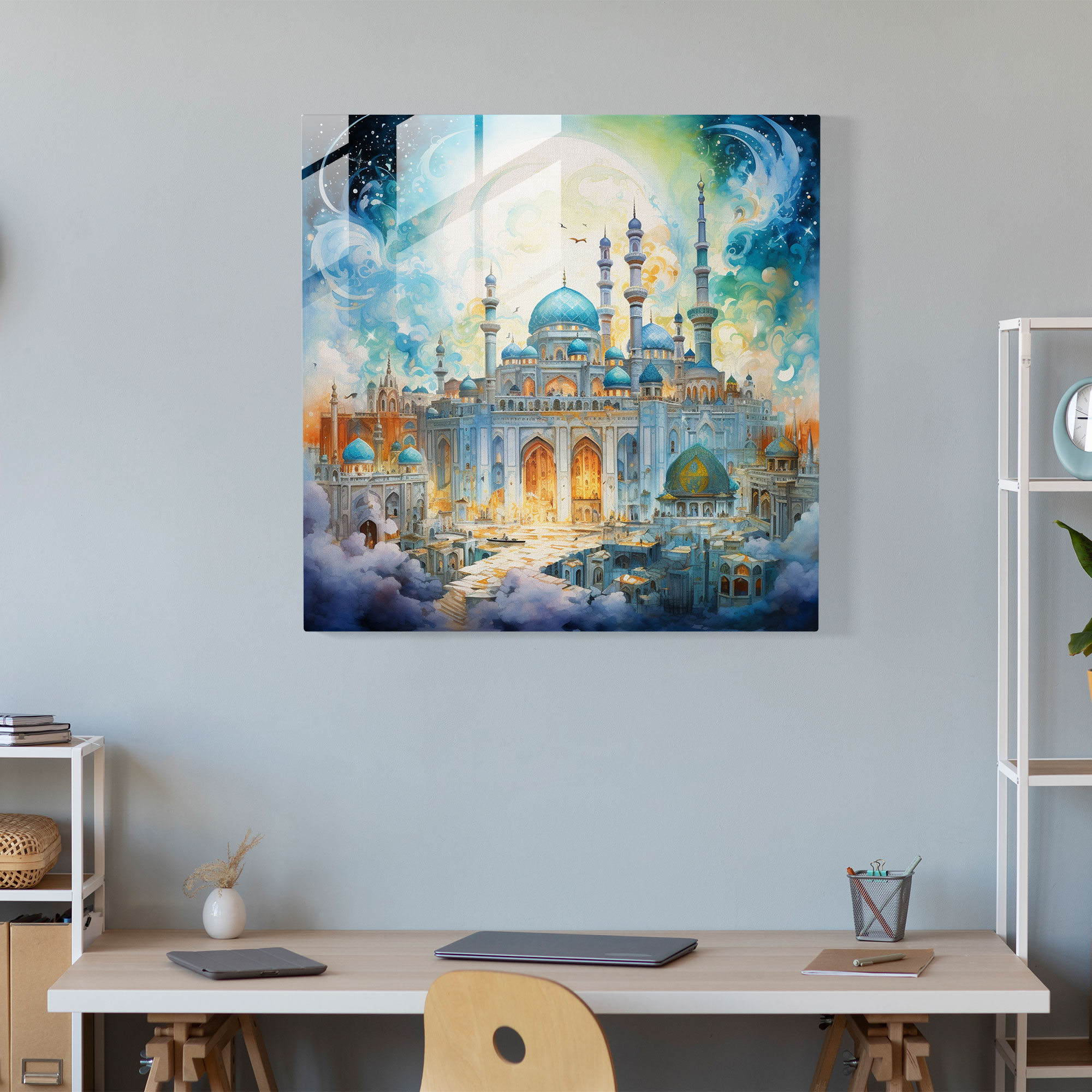 Holy Quran Glass Wall Art - Holy Quran, Holy Quran, Glass Wall Art, Watercolor Painting