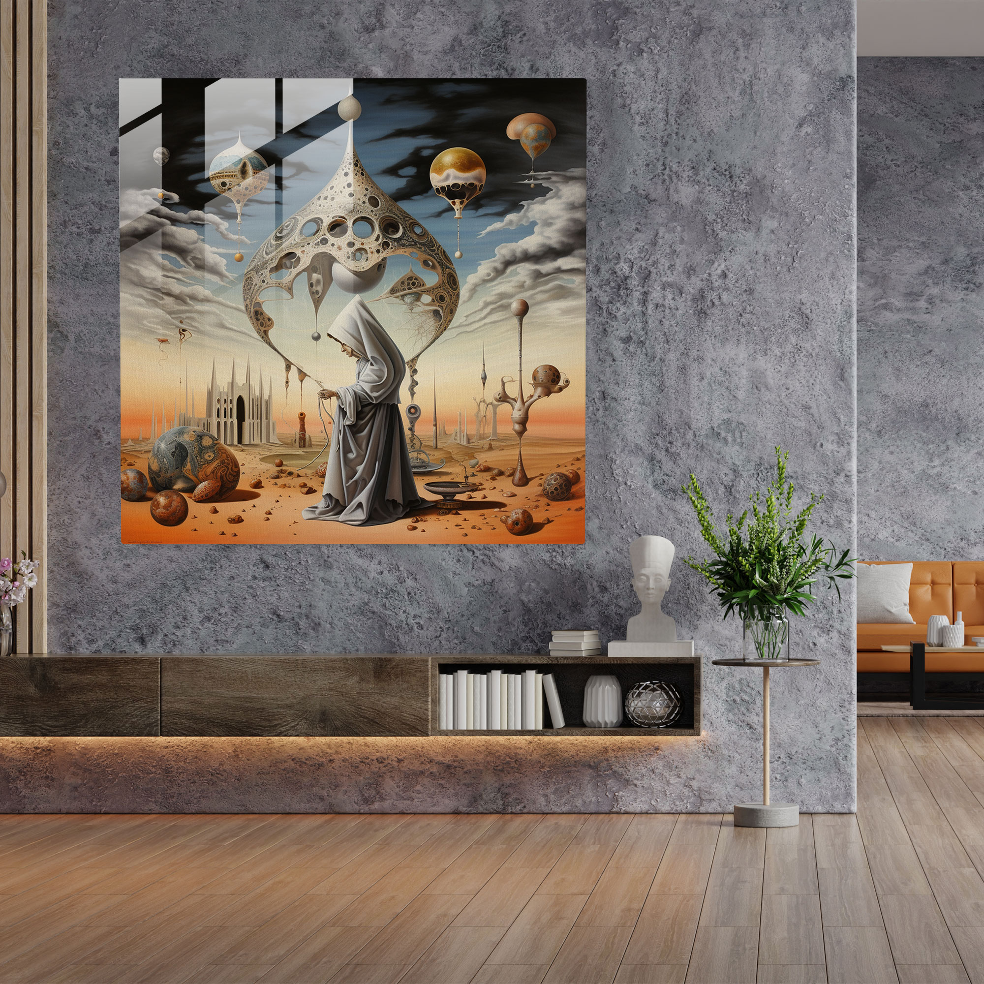 Holy Quran Surrealist Glass Print - Holy Quran, Home Decoration, Glass Art, Wall Decoration