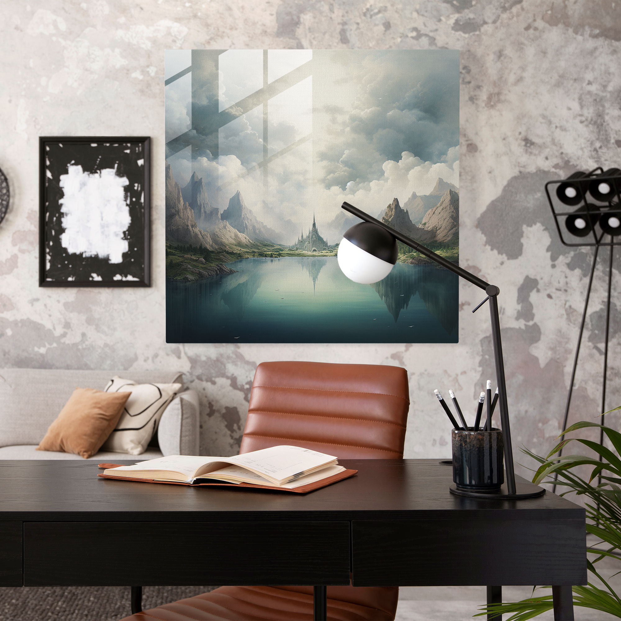 Holy Quran Tranquil Glass Print - Holy Quran, Glass Wall Art, Tranquil Landscape, Serenity