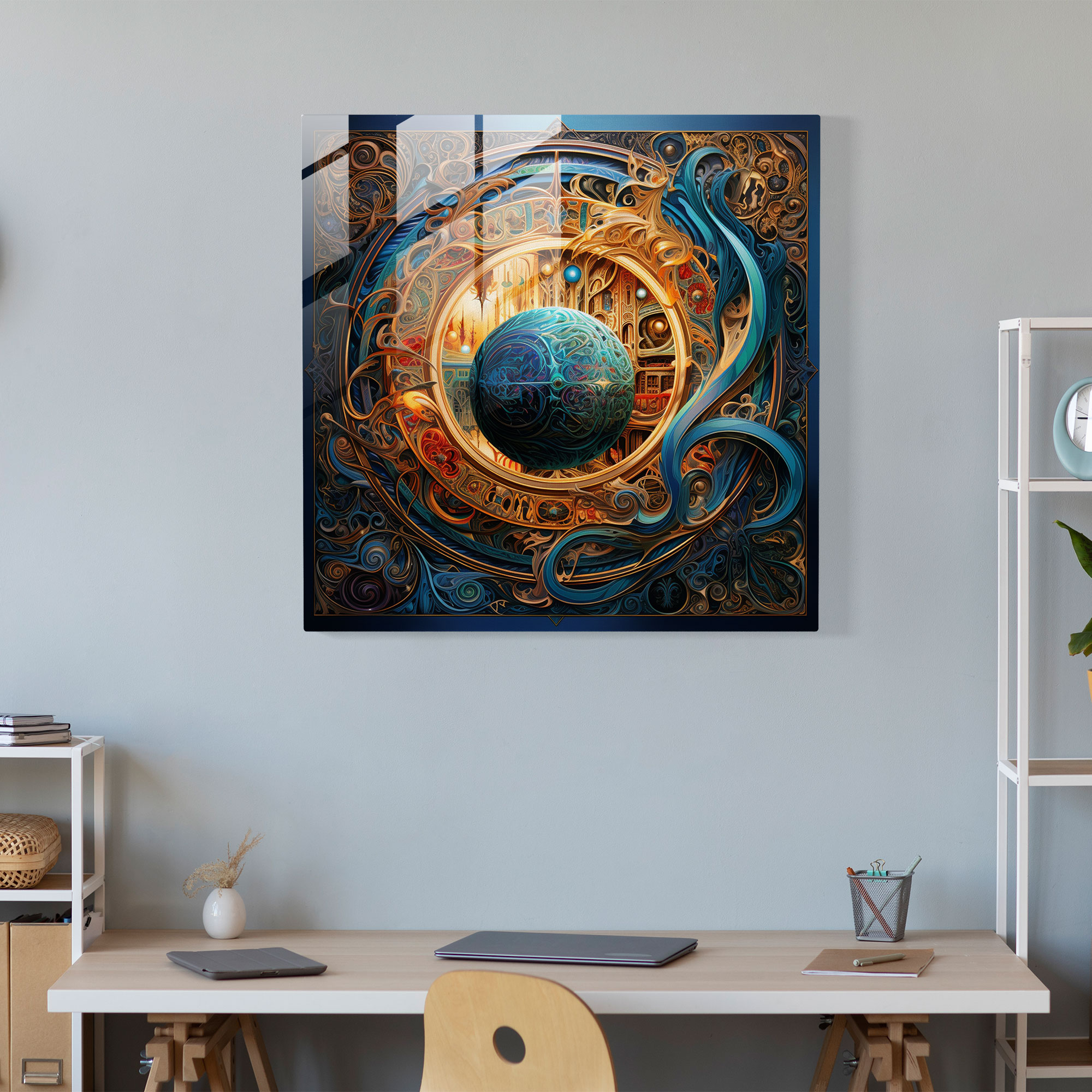 Holy Quran Traditional Glass Wall Art - Holy Quran, Home Decoration, Modern Art, Wall Decoration