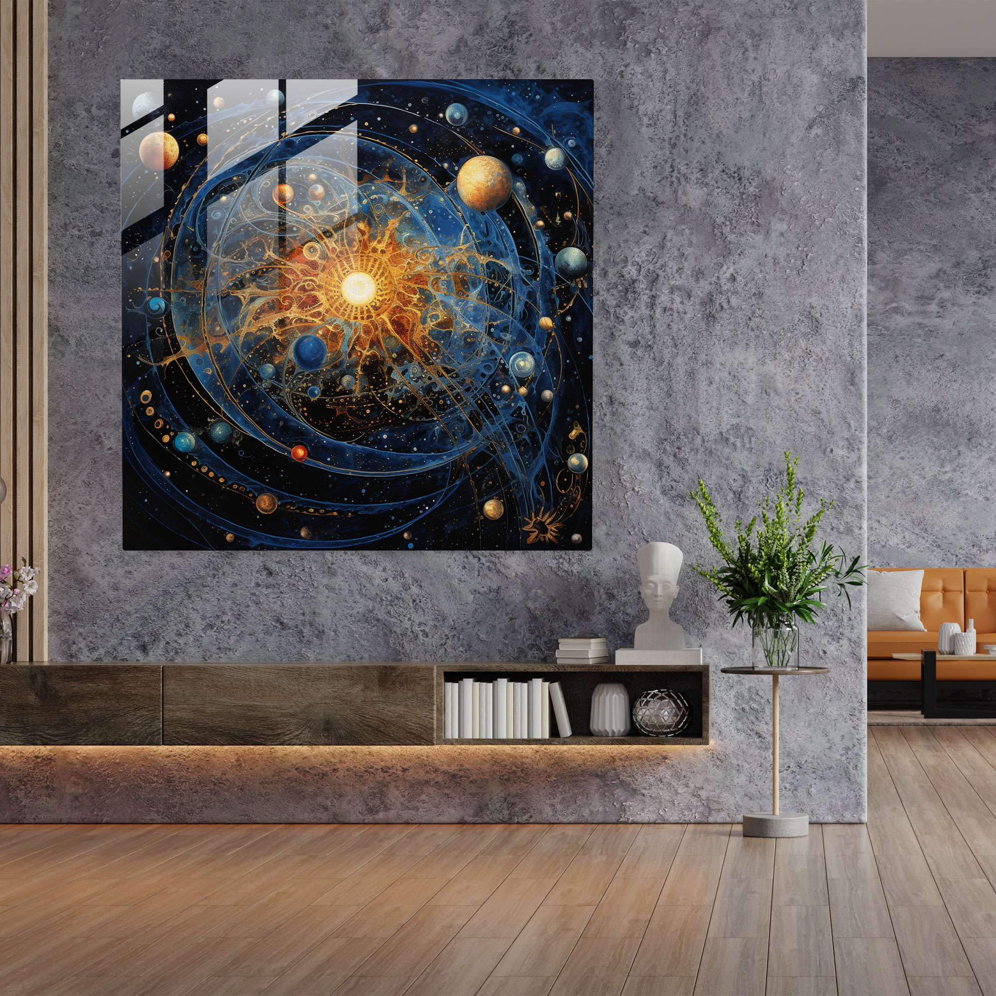 Holy Quran Universe Glass Print - Holy Quran, Glass Art, Modern Art, Wonder
