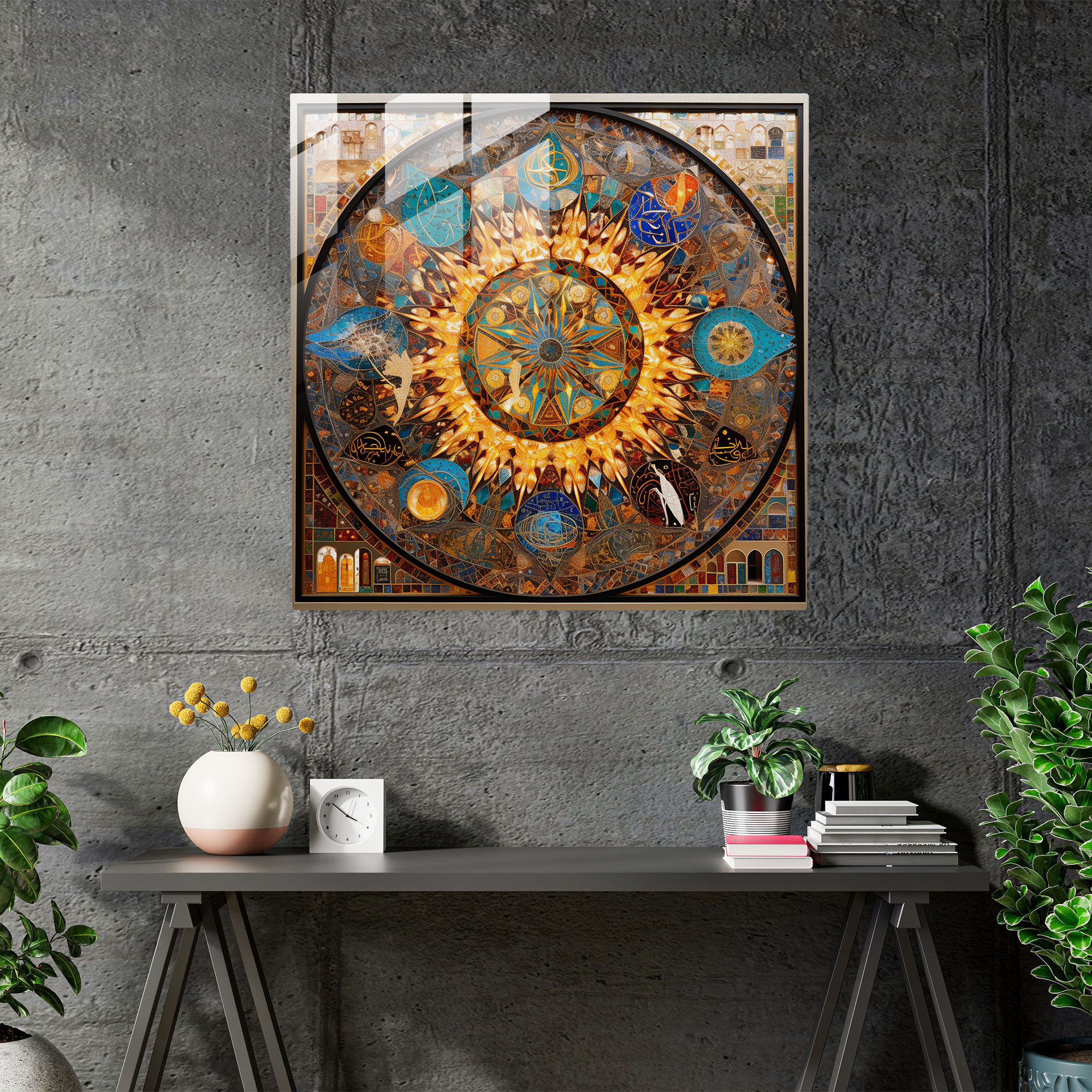 Kutsal Kur'an Cam Tablo - Büyüleyici Mozaik - Kutsal Kur'an Cam Sanatı Cam Mozaik Modern Sanat