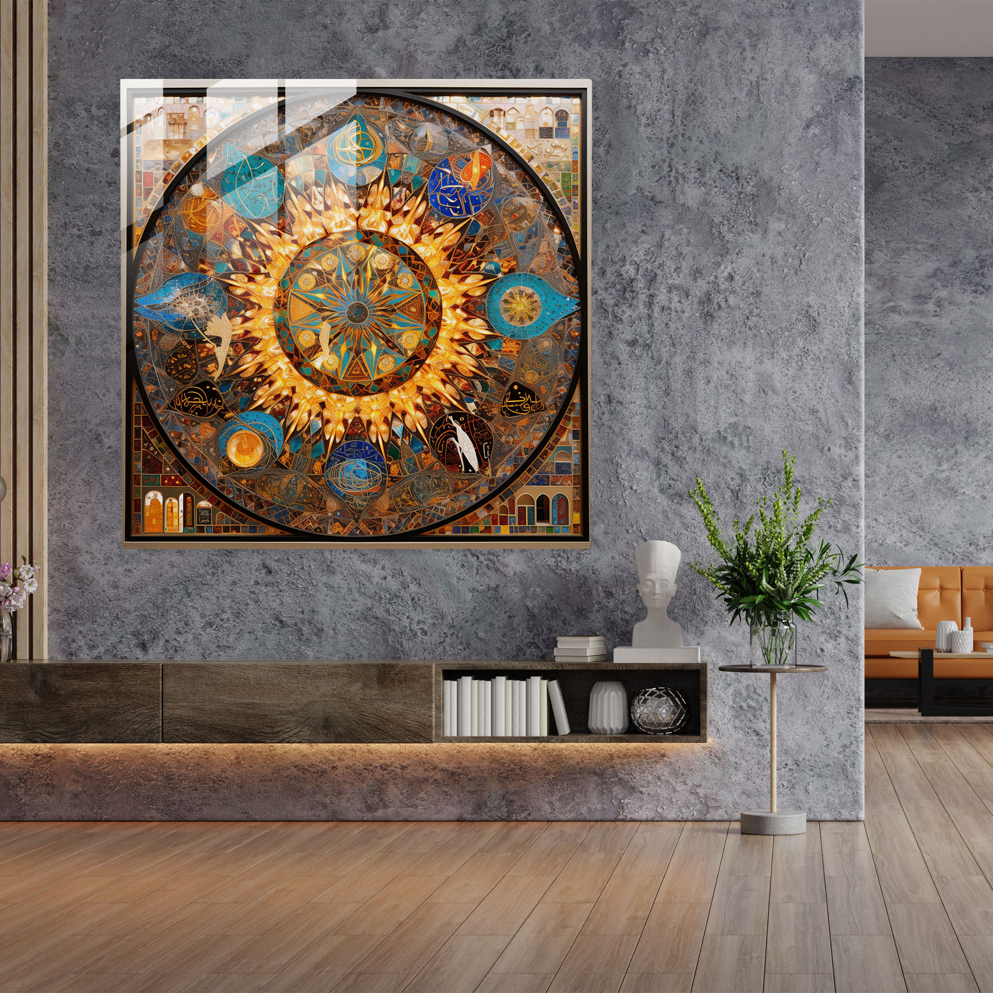 Kutsal Kur'an Cam Tablo - Büyüleyici Mozaik - Kutsal Kur'an Cam Sanatı Cam Mozaik Modern Sanat
