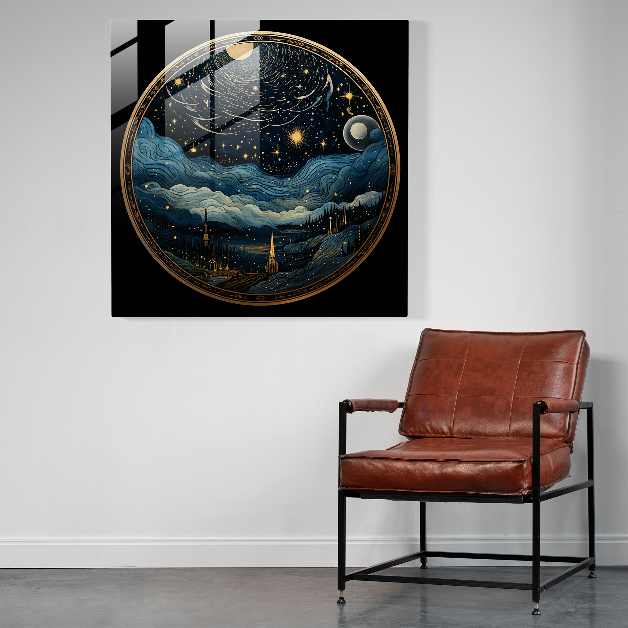 Holy Quran Glass Print - Majestic Night Sky - Holy Quran, Modern Art, Glass Art, Glass Wall Art