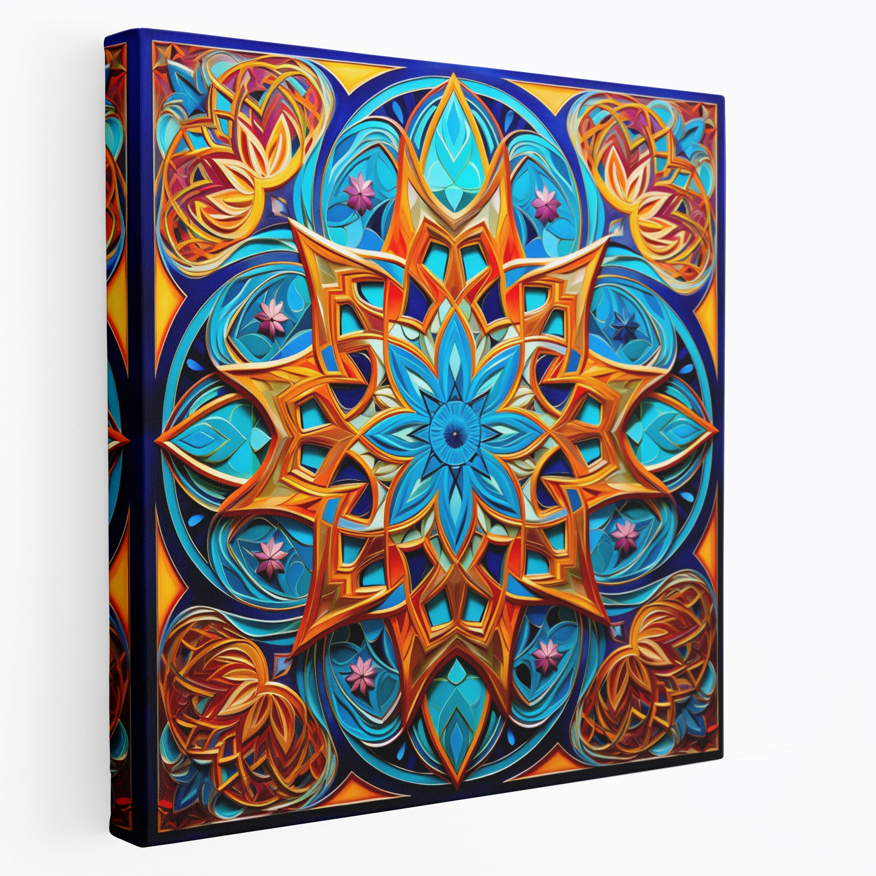 Holy Quran Geometric Wall Art - Holy Quran, Vibrant Colors, Canvas, Canvas Print