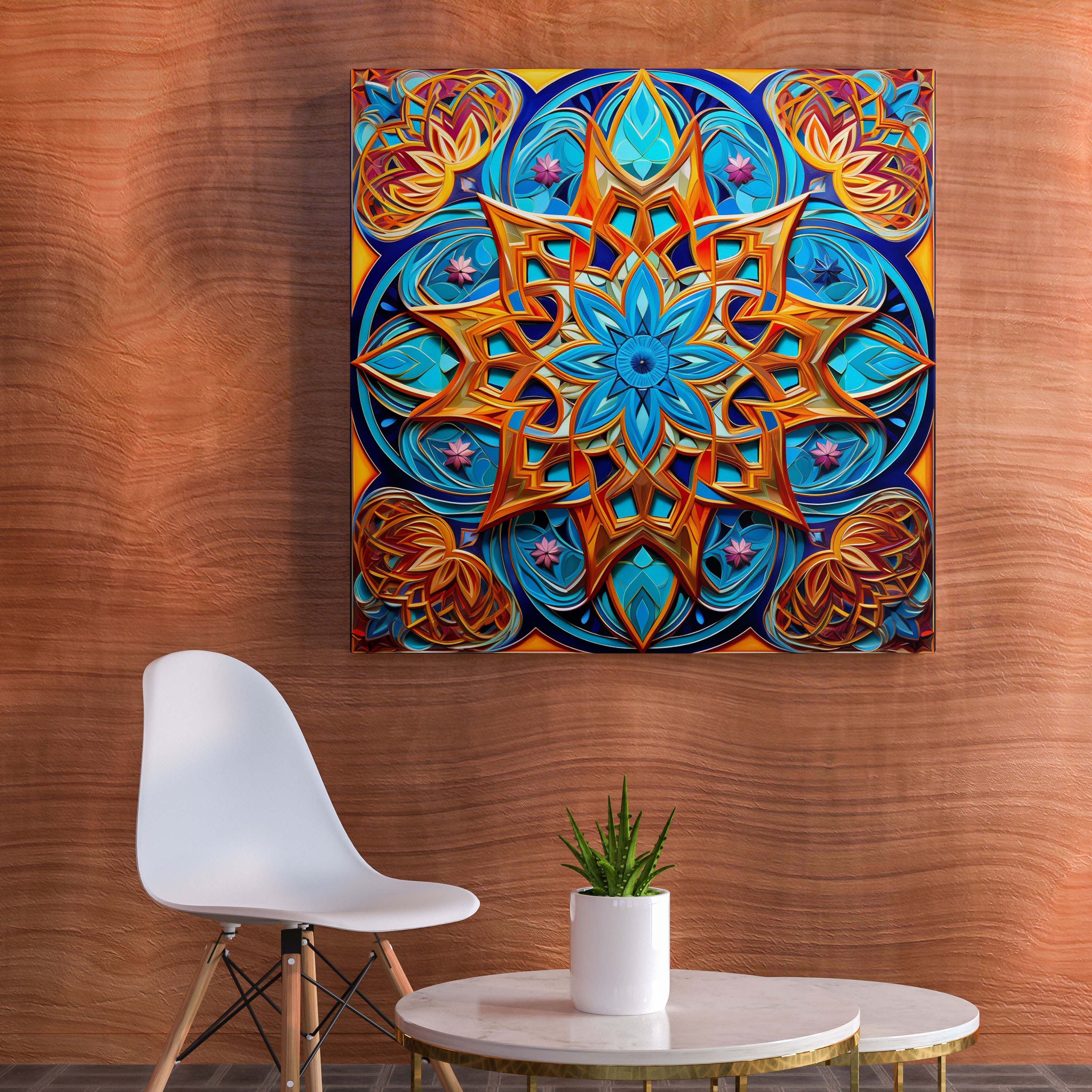 Holy Quran Geometric Wall Art - Holy Quran, Vibrant Colors, Canvas, Canvas Print
