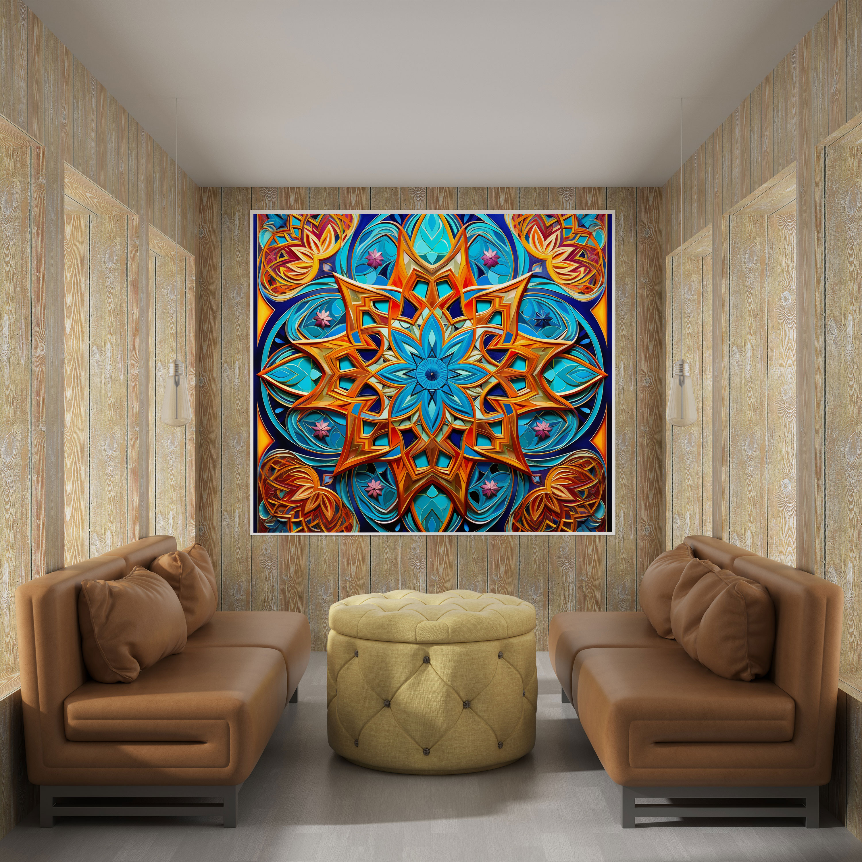 Holy Quran Geometric Wall Art - Holy Quran, Vibrant Colors, Canvas, Canvas Print