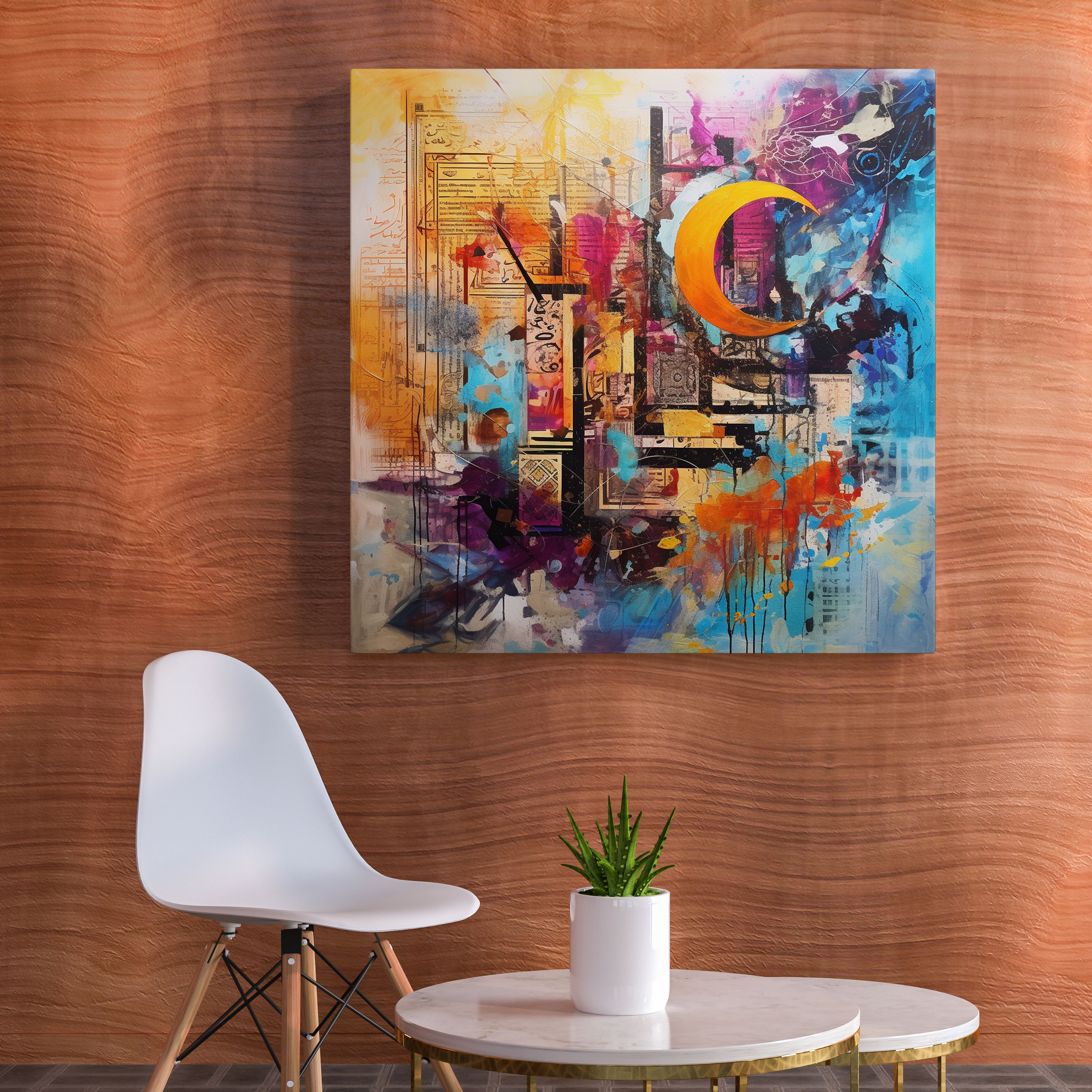 Holy Quran Canvas Print - Abstract Mixed Media Wall Art - Holy Quran, Wall Decoration, Canvas Wall Art, Mixed Media