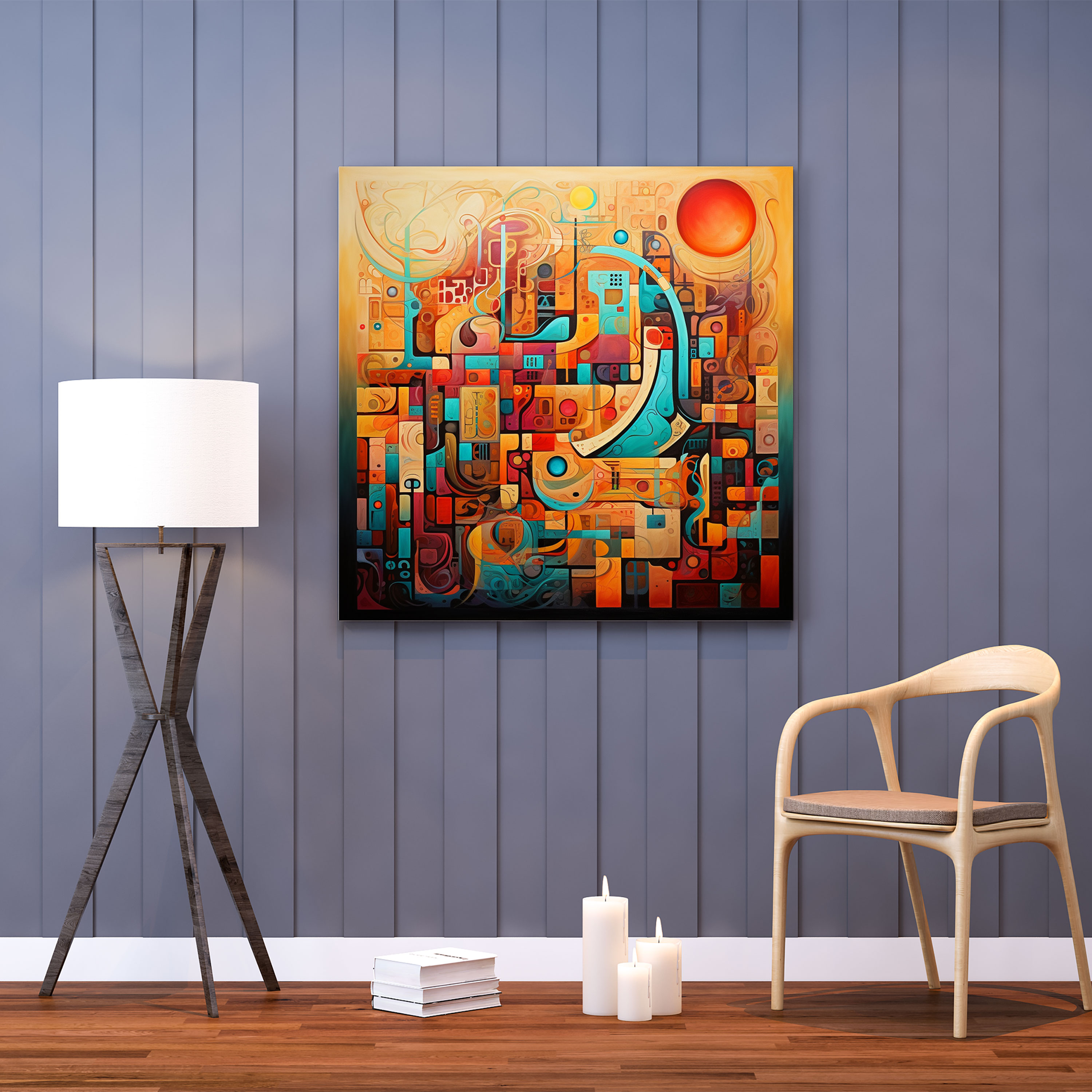 Holy Quran Wall Art - Contemporary Islamic Abstract Canvas Print - Holy Quran, Holy Quran, Canvas, Abstract Design