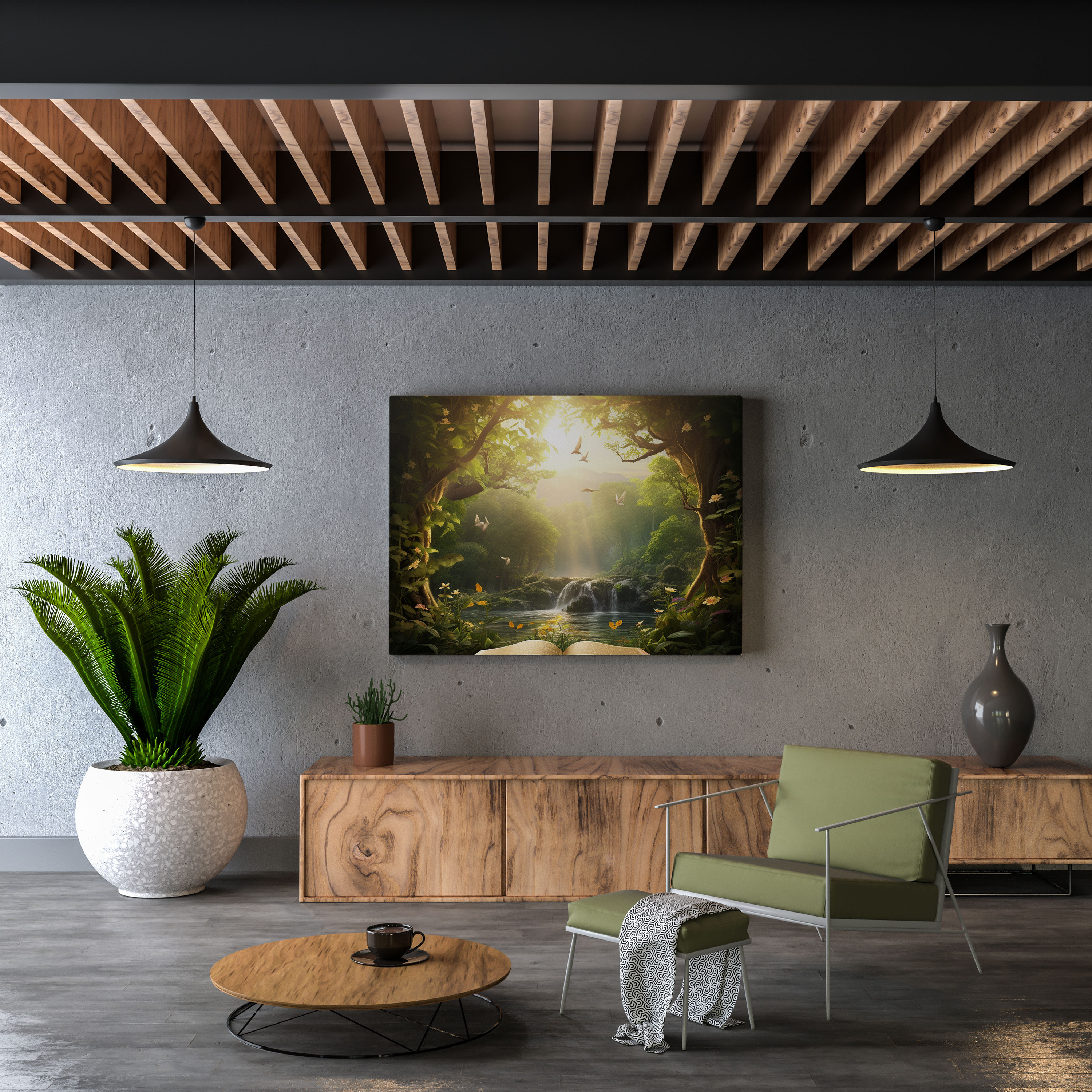 Holy Quran Canvas Print - Serene Nature Scene - Holy Quran, Canvas Print, Holy Quran, Home Decoration