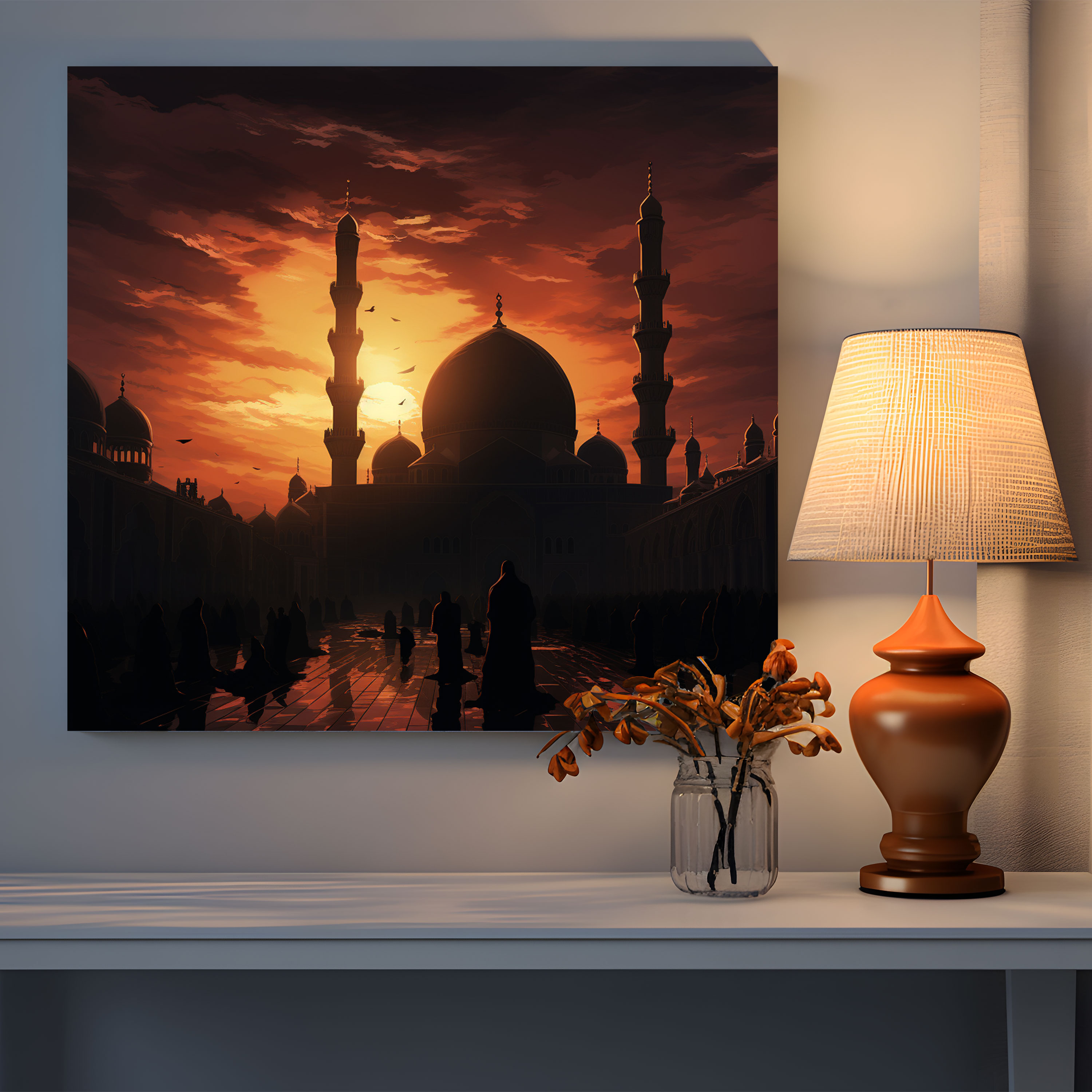 Majestic Mosque Canvas Print - Holy Quran, Holy Quran, Canvas Print, Canvas