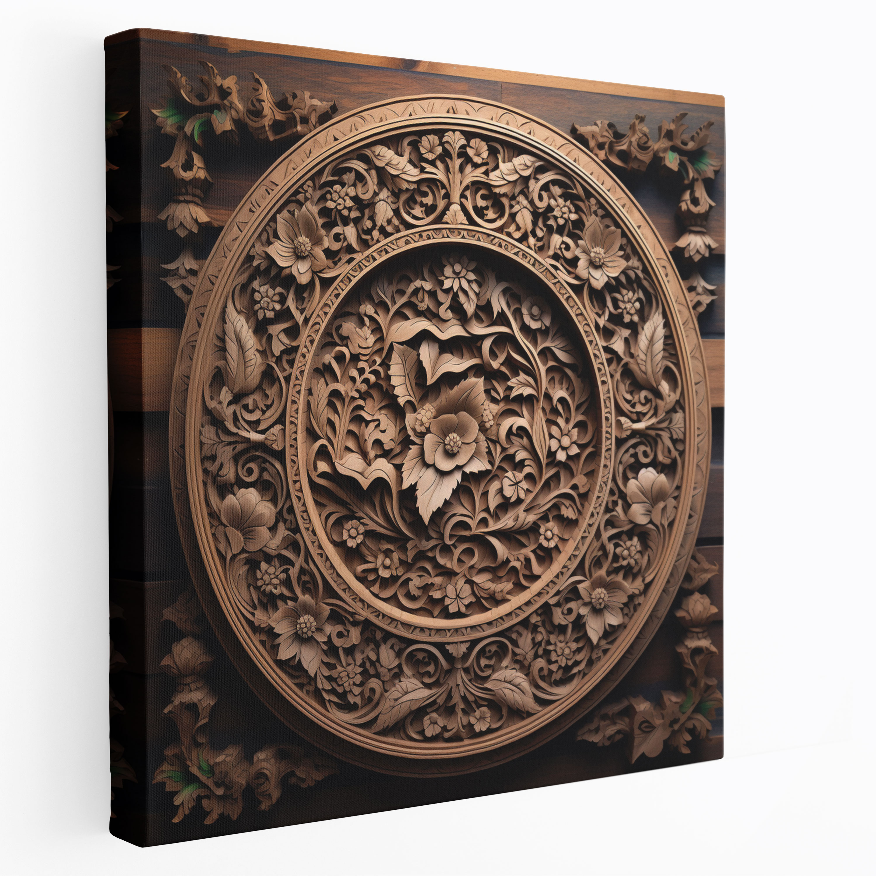 Holy Quran Wall Decoration - Wooden Quran Carving - Holy Quran, Quranic Verse, Canvas Print, Intricate Craftsmanship