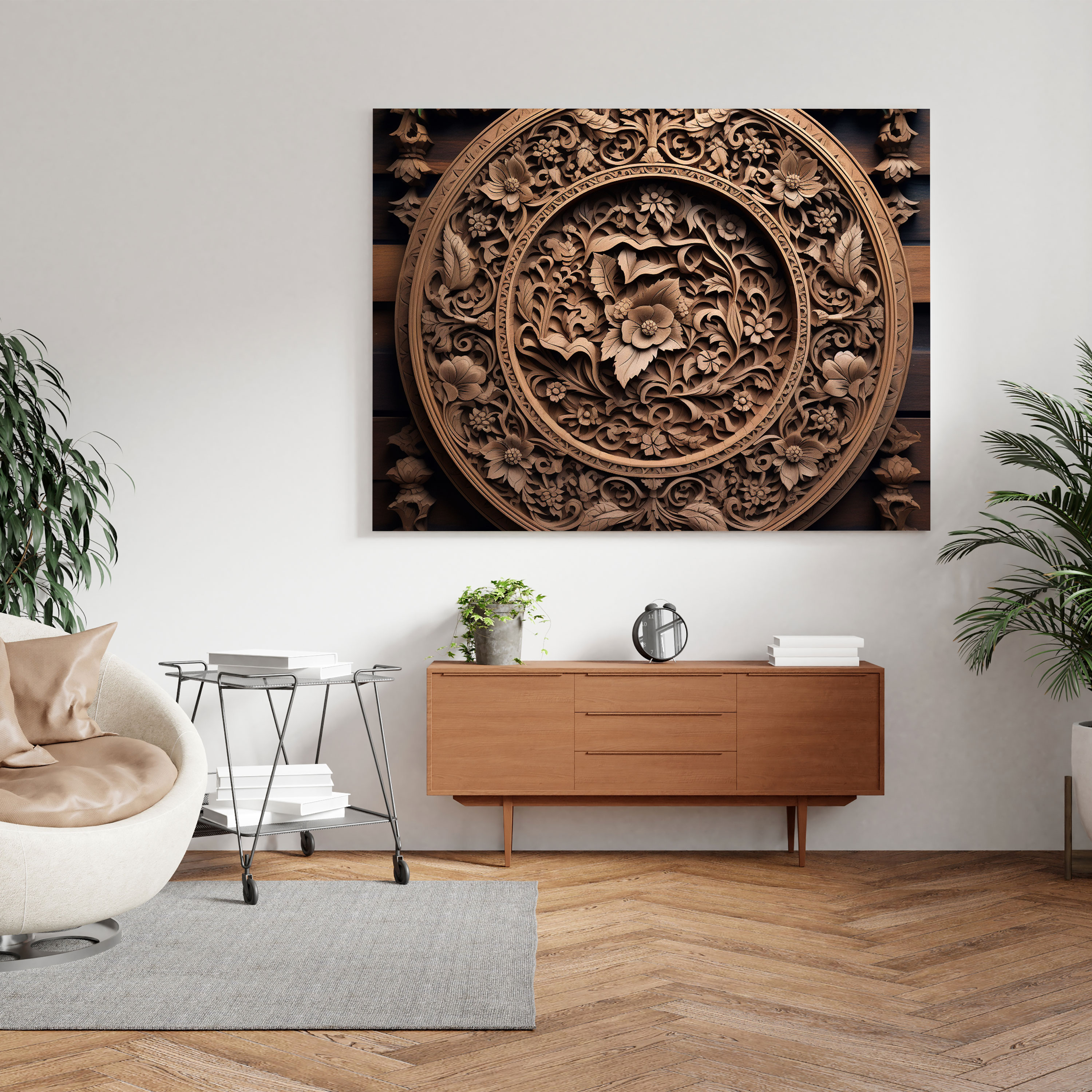 Holy Quran Wall Decoration - Wooden Quran Carving - Holy Quran, Quranic Verse, Canvas Print, Intricate Craftsmanship