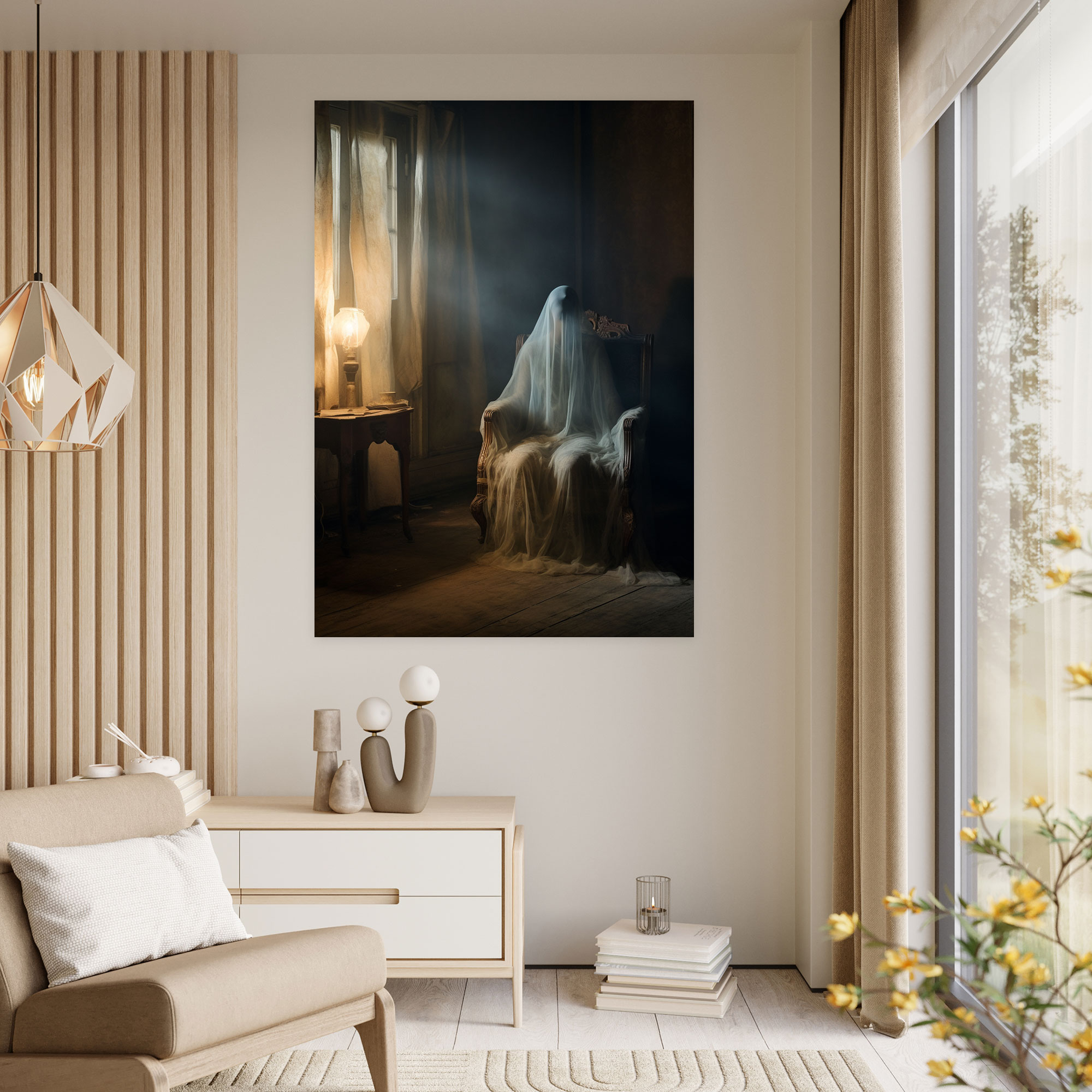 Horror Victorian House Canvas Print - Horror, Victorian House, Apparition, Canvas