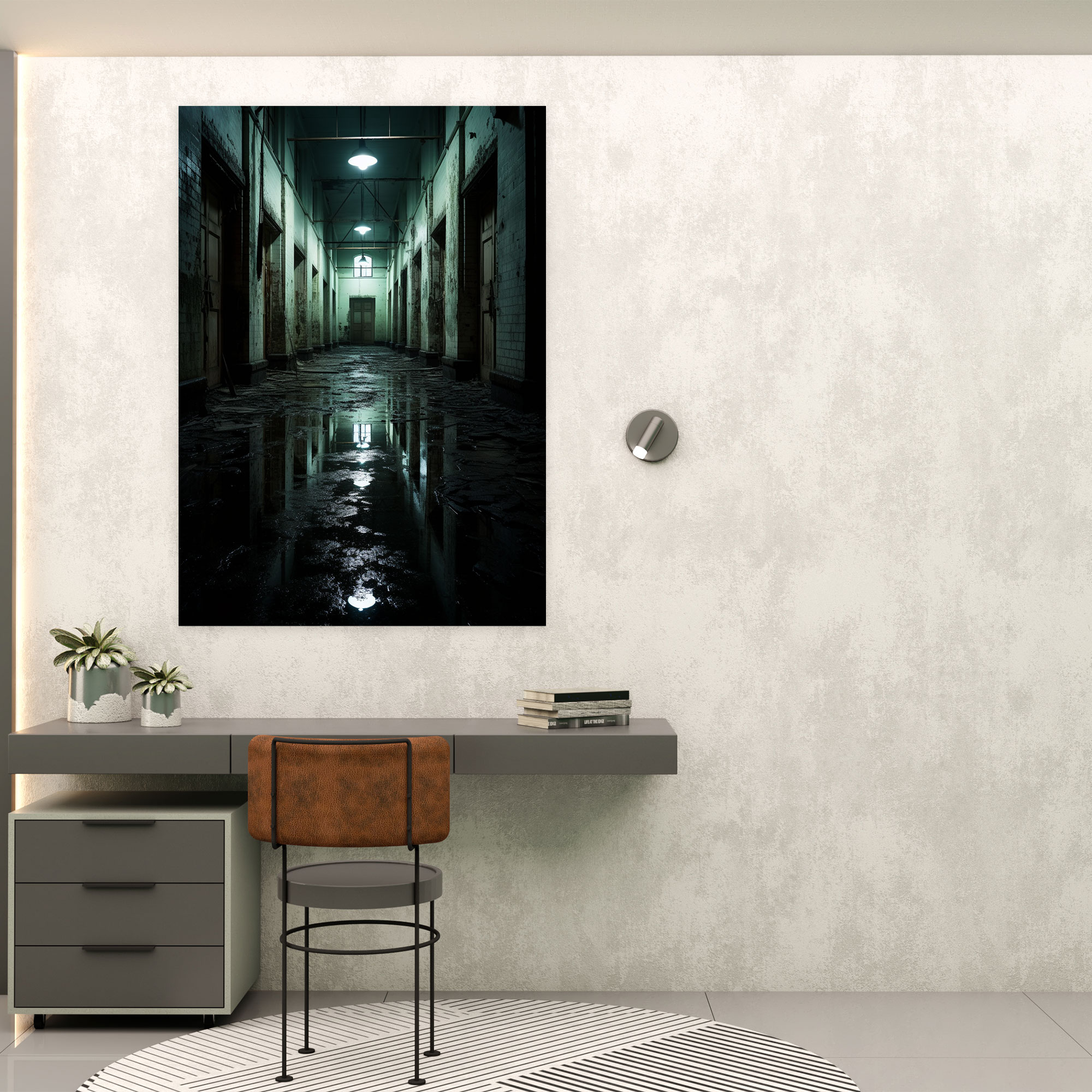 Horror Abandoned Asylum Wall Art - Horror, Abandoned Asylum, Home Decoration, Canvas