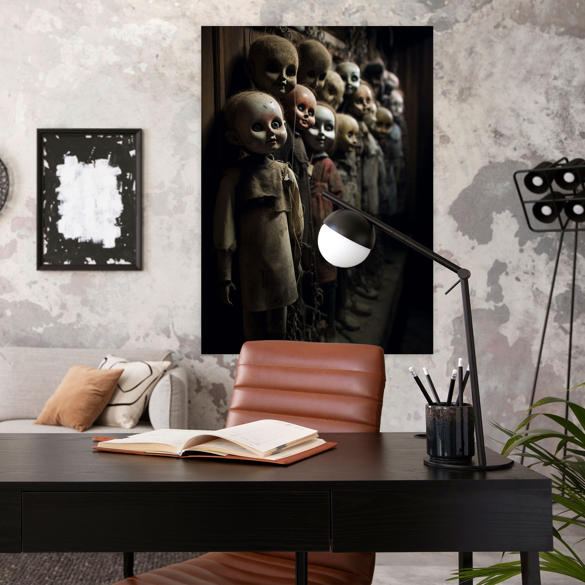 Horror Doll Collection Wall Decoration - Horror, Attic, Canvas, Canvas Wall Art