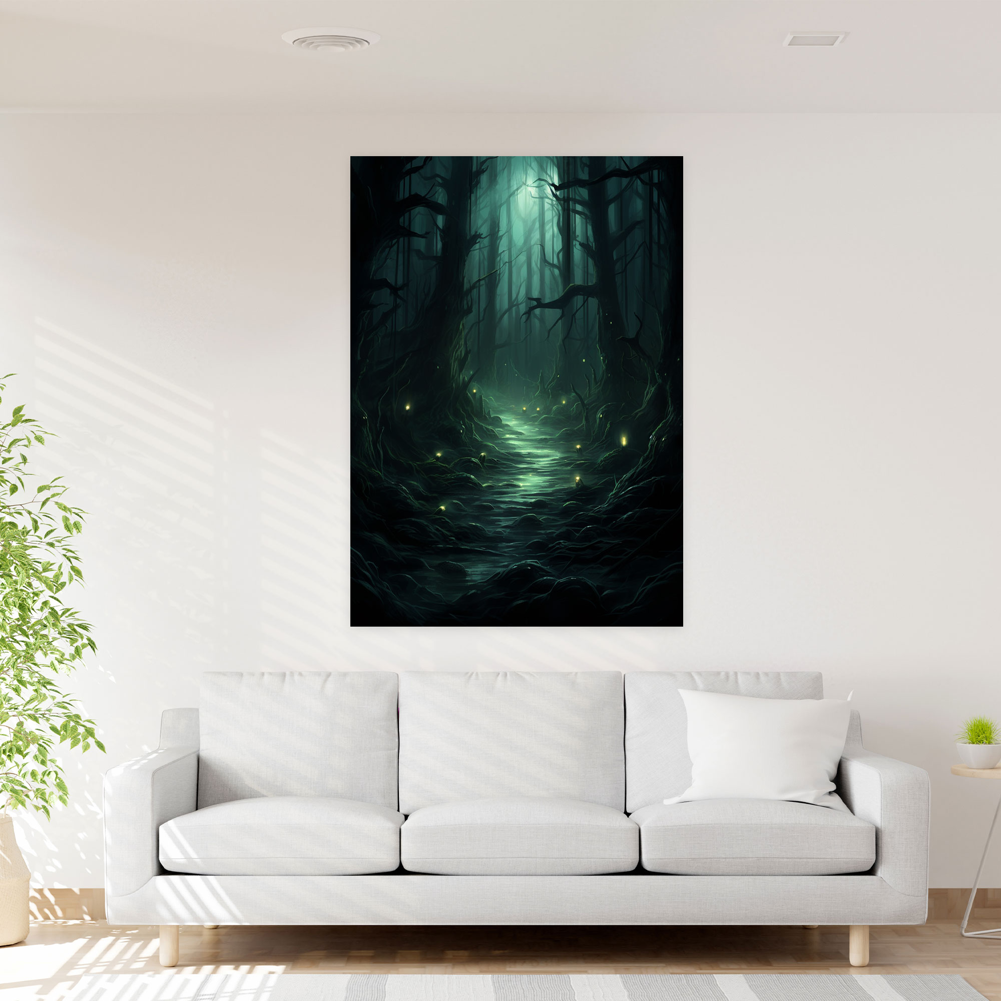 Horror Forest Canvas Print - Horror, Canvas Wall Art, Suspense, Canvas