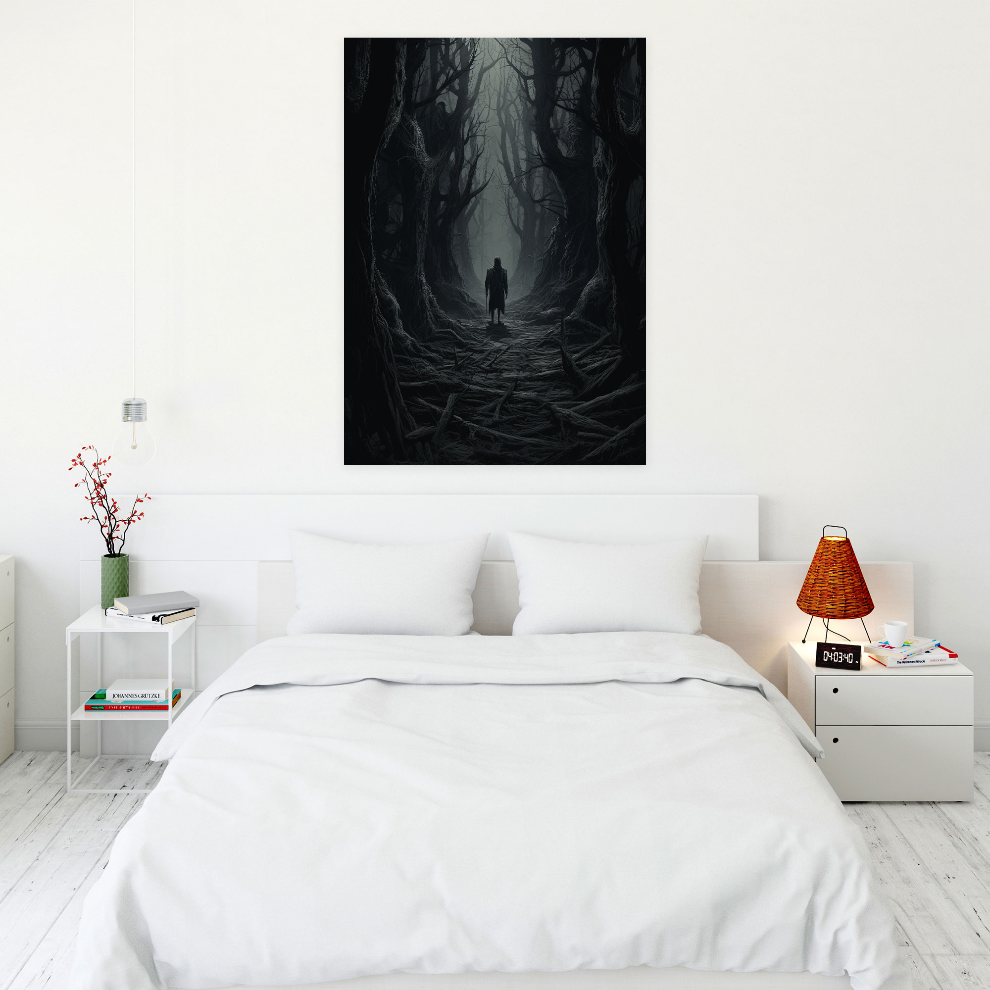 Horror Twisted Forest Canvas Print - Horror, Wall Decoration, Ominous, Wall Art