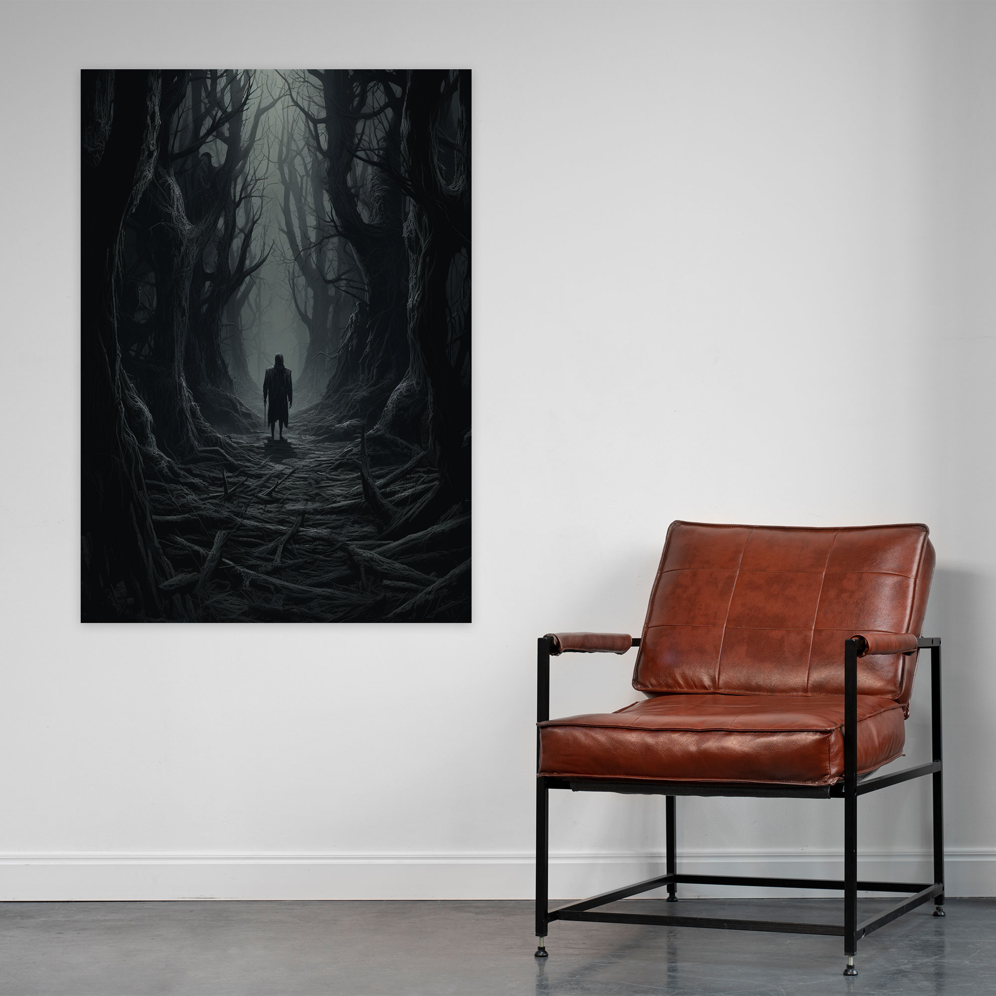 Horror Twisted Forest Canvas Print - Horror, Wall Decoration, Ominous, Wall Art