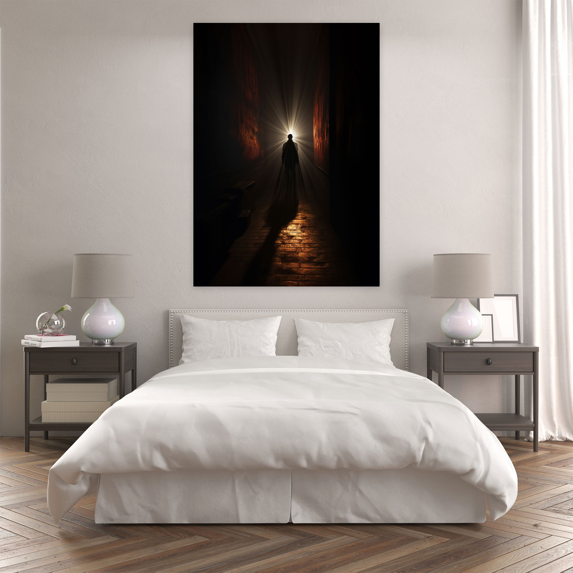 Horror Shadowy Figure Canvas Print - Horror, Spine-Tingling, Home Decoration, Horror