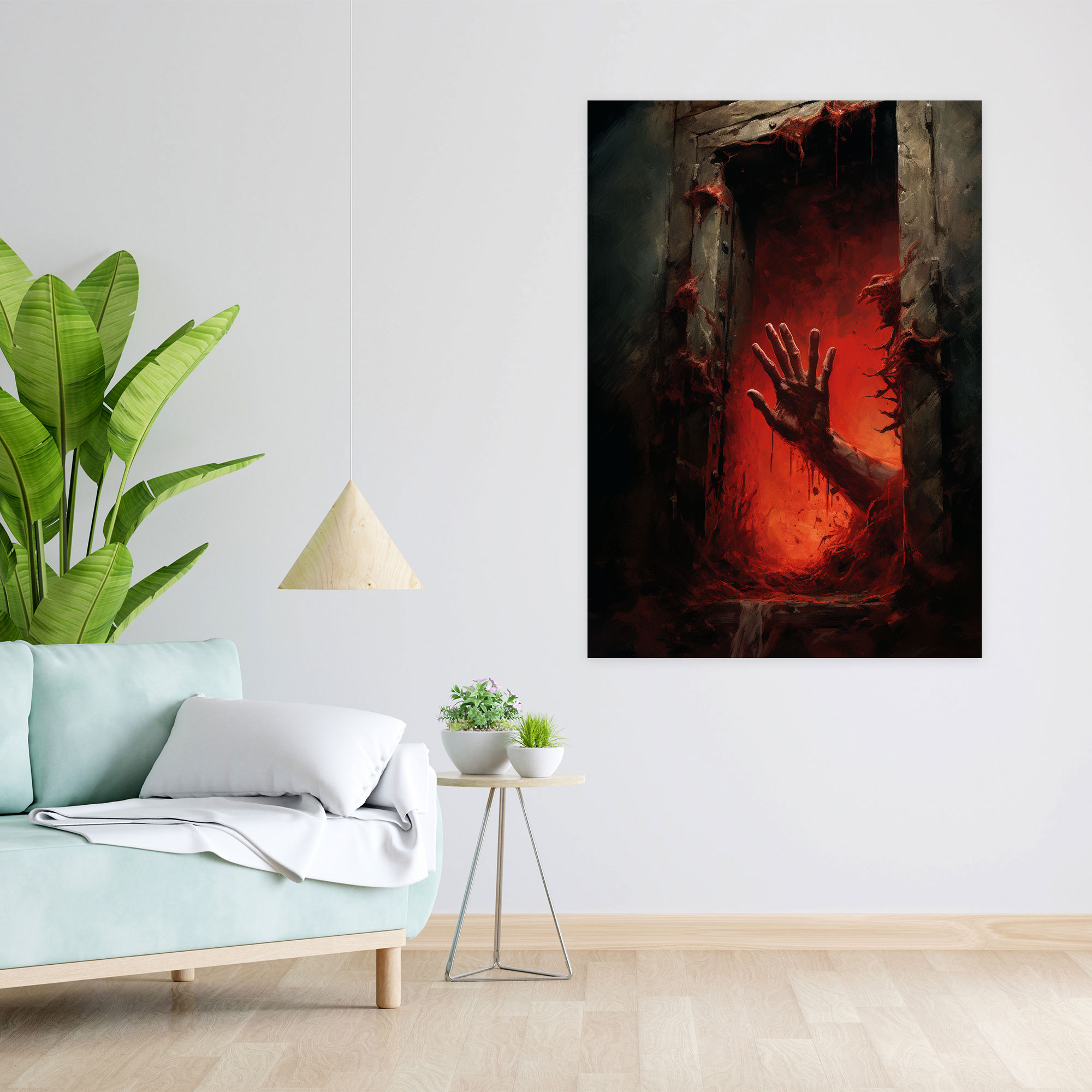 Horror Blood-Soaked Hand Canvas Print - Horror, Intense, Heart-Pounding, Blood-Soaked Hand