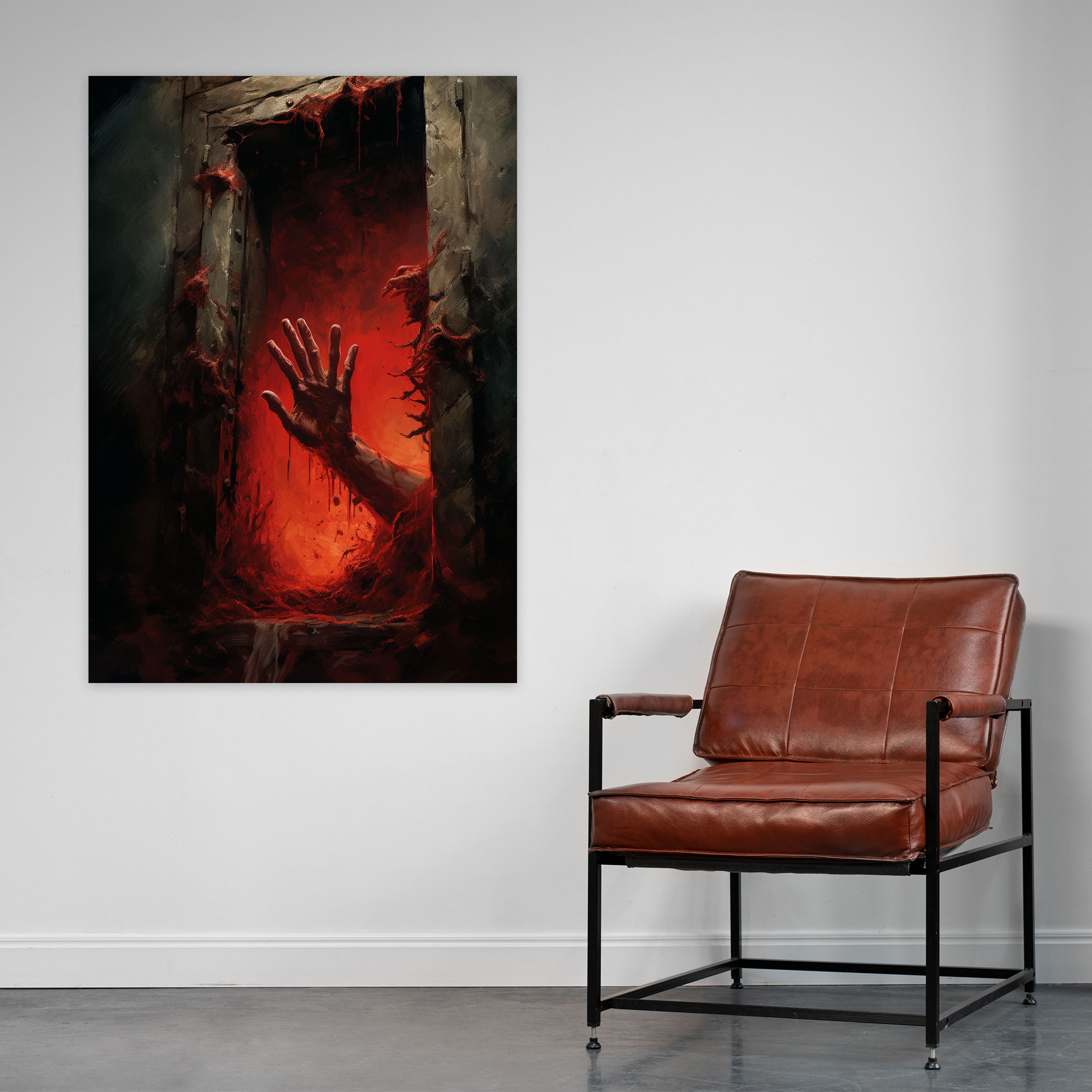 Horror Blood-Soaked Hand Canvas Print - Horror, Intense, Heart-Pounding, Blood-Soaked Hand