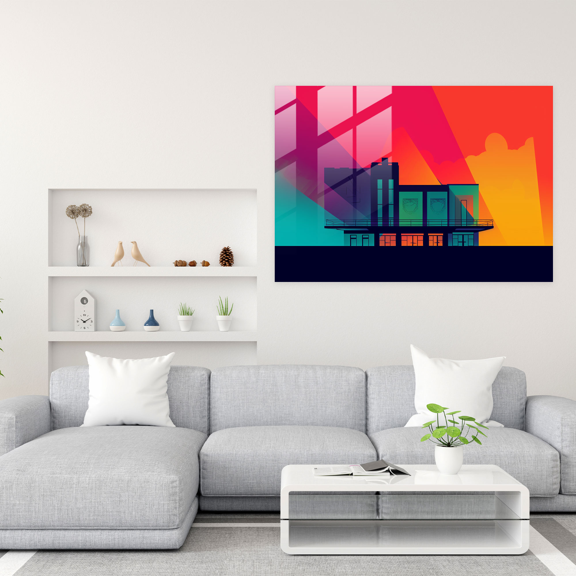 Harlem Glass Print - Minimalistic Apollo Theater - Harlem, Glass Art, Glass Wall Art, Glass Print